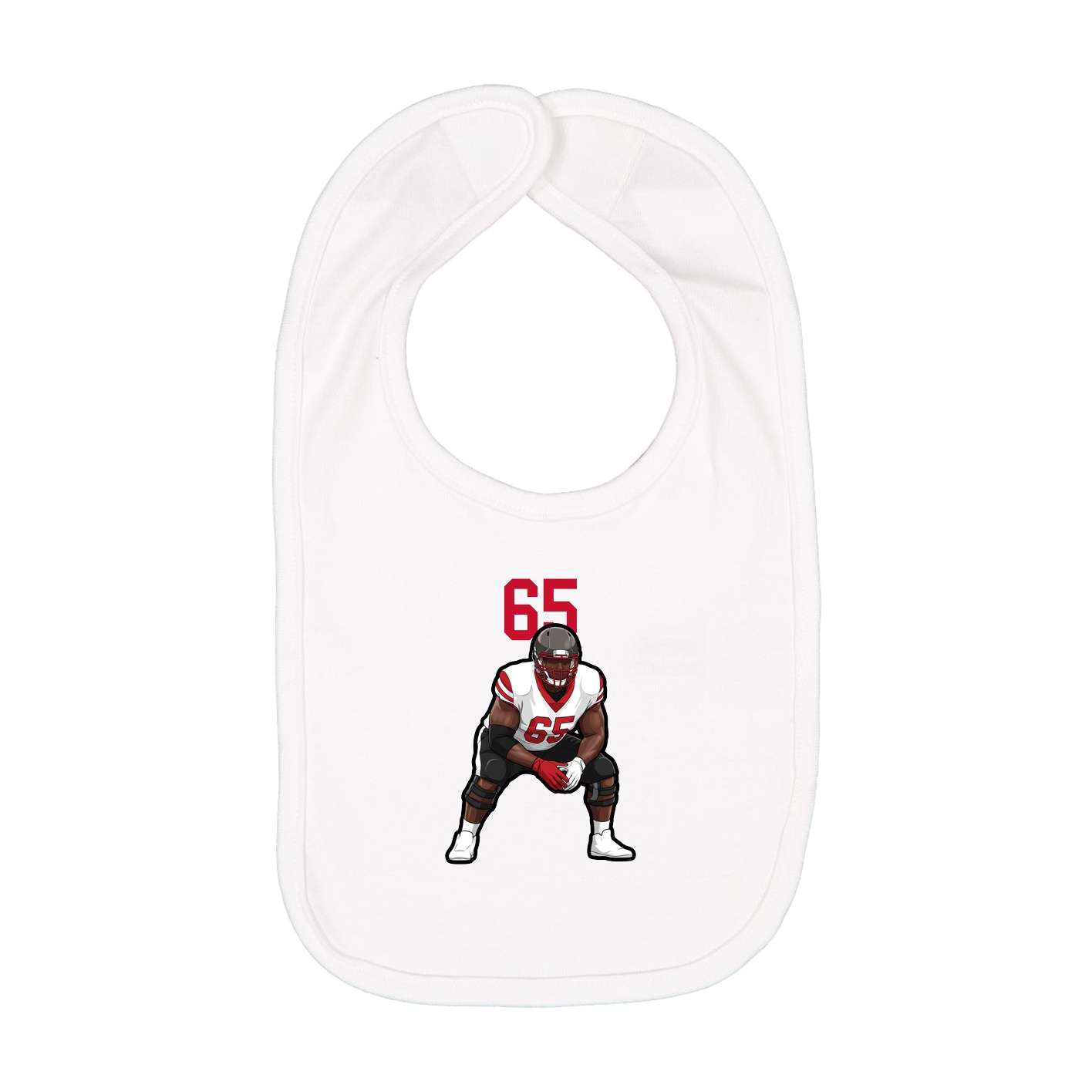 Infant Bib — Number Top in White