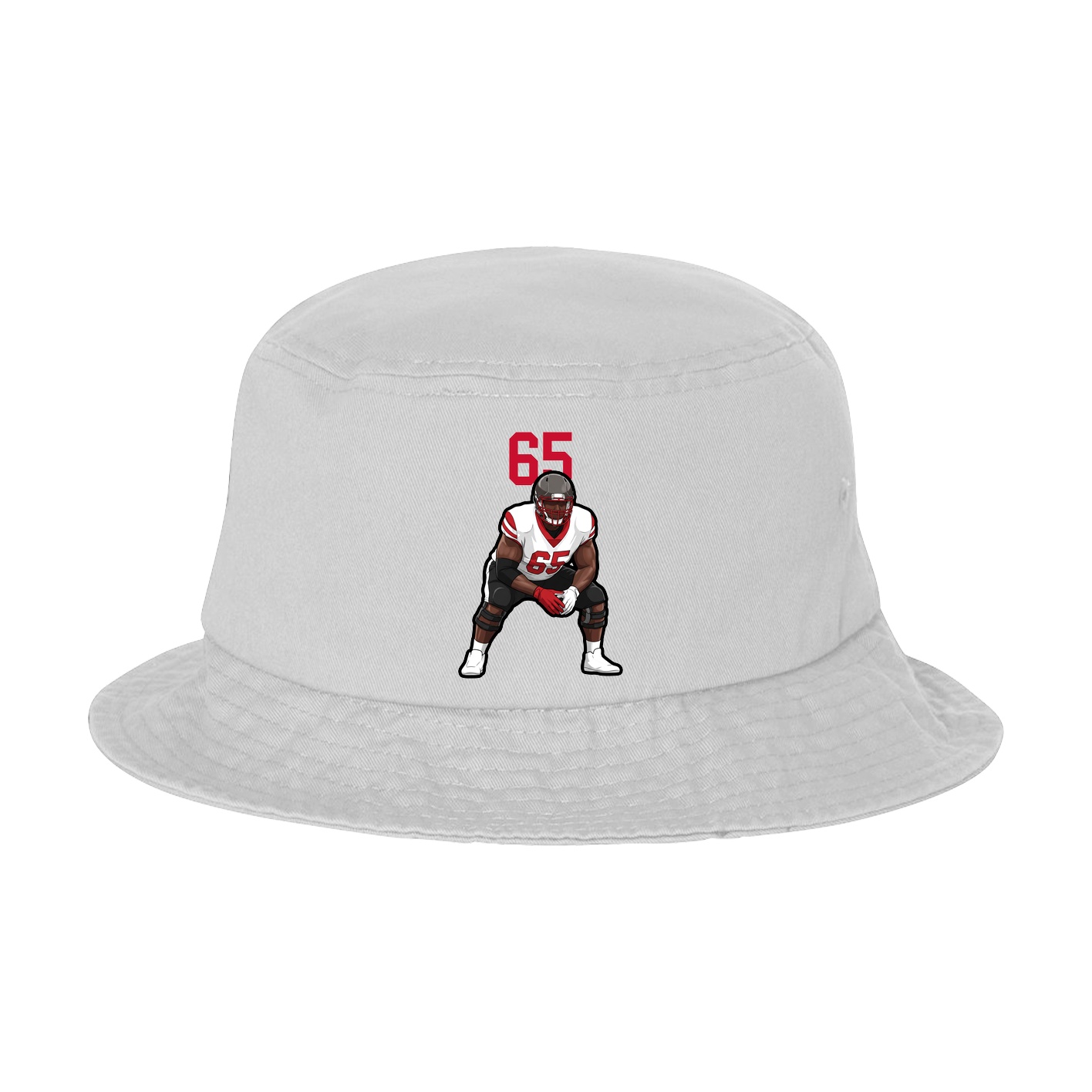 Bucket Cap — Number Top in White