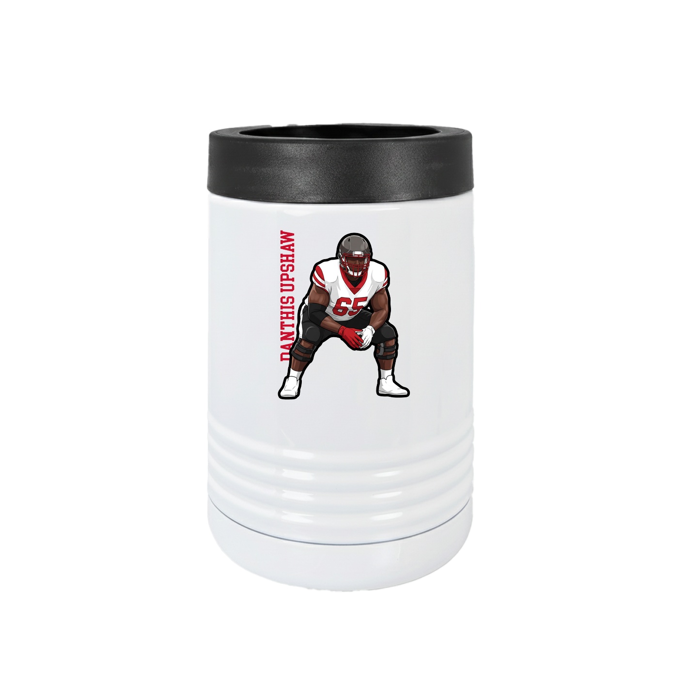 Beverage Holder — Name Vertical in White