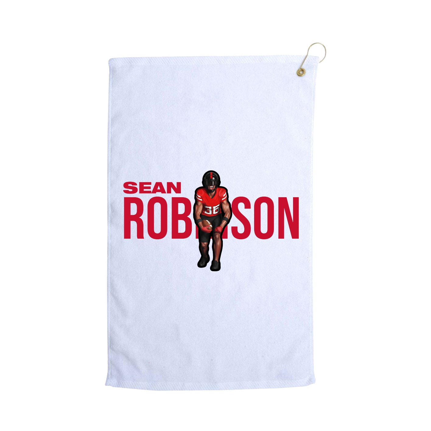 Golf Towel — Player Name in White