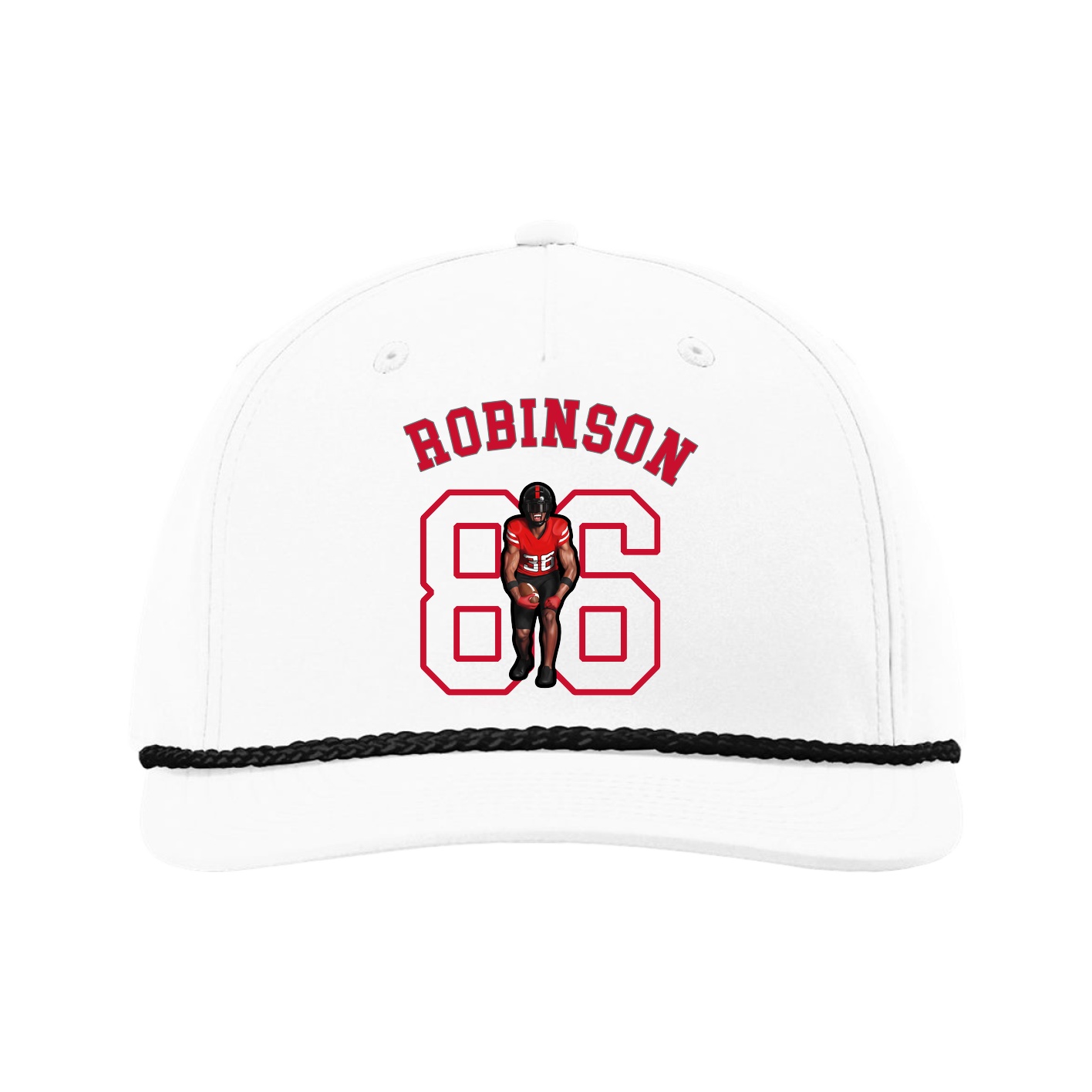 Five-Panel Classic Rope Cap — Shirsey Arch in White