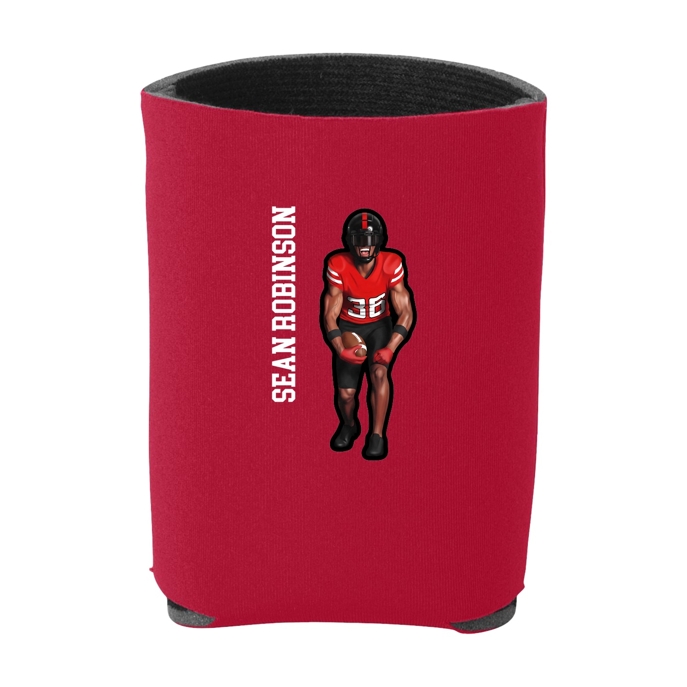 Can Holder — Name Vertical in Red