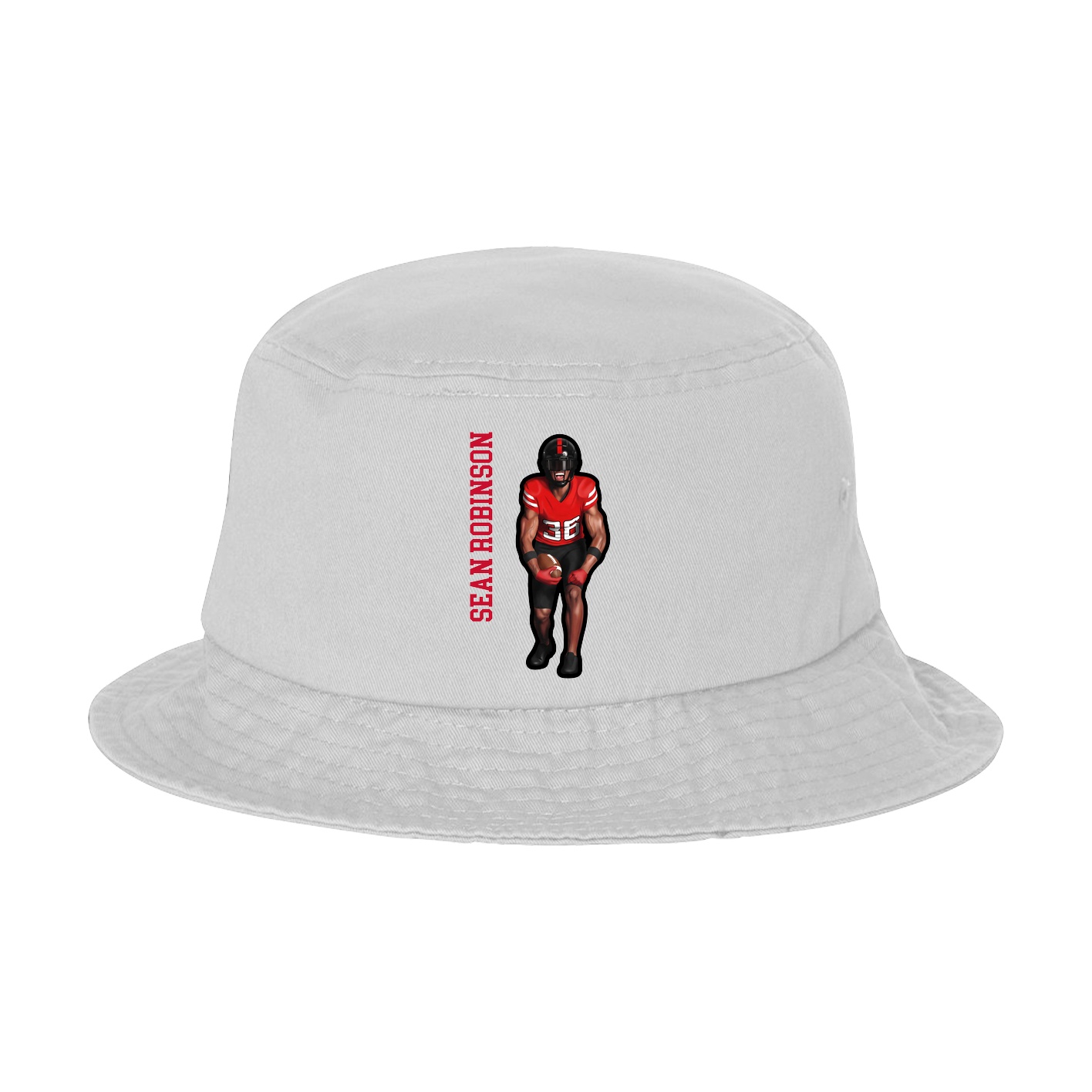 Bucket Cap — Name Vertical in White