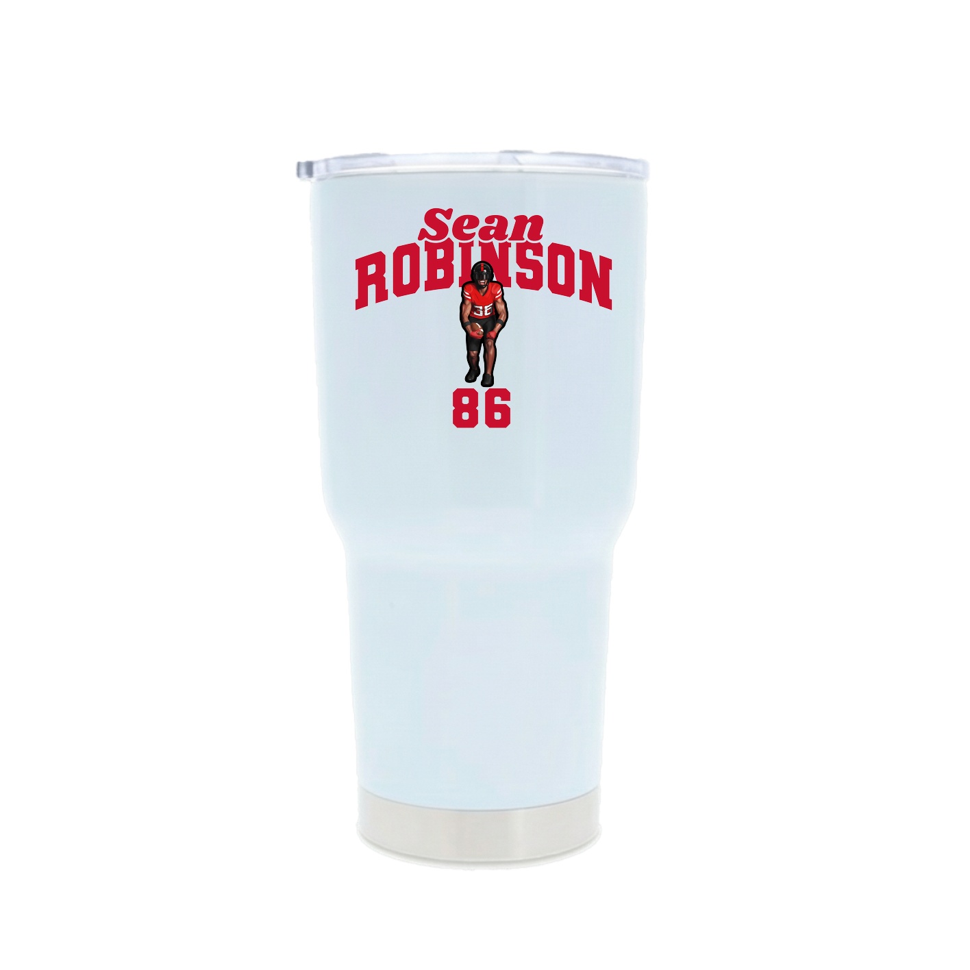 30oz Stainless Steel Tumbler — Signature Arch in White