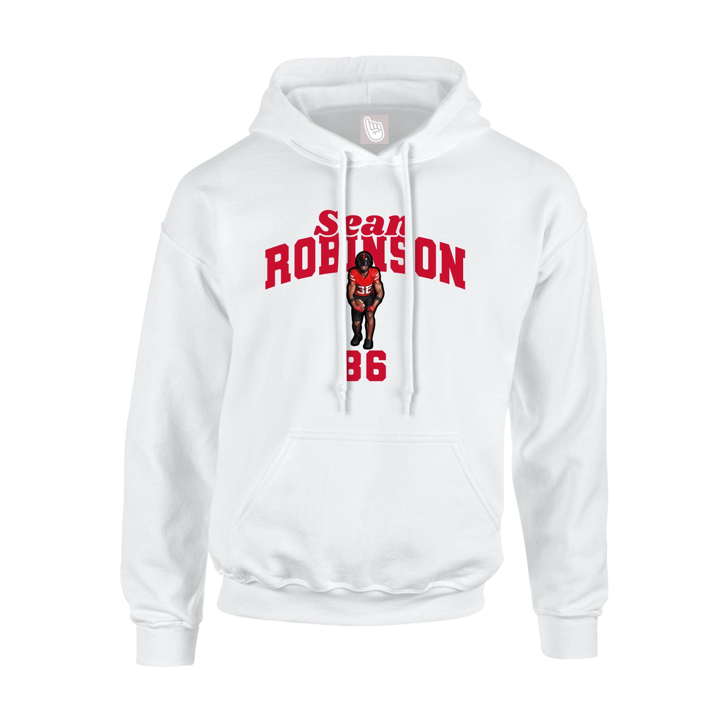 Hoodie — Signature Arch in White