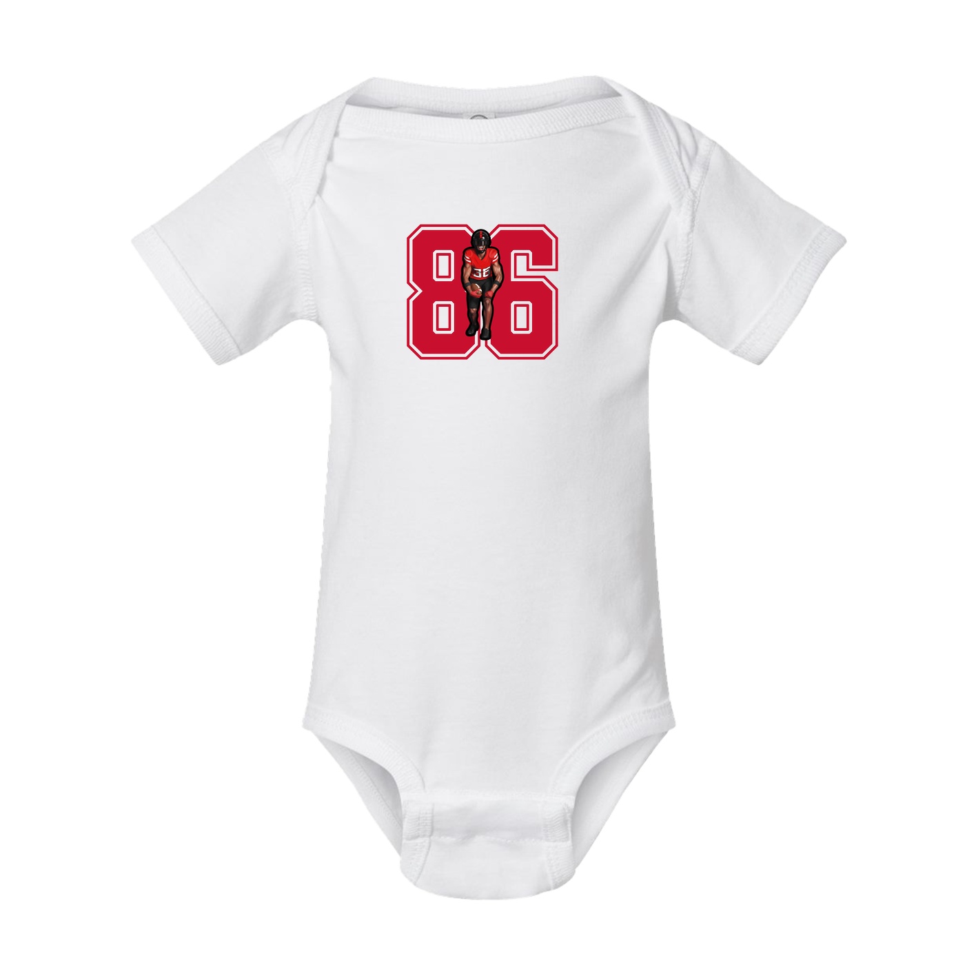 Baby Onesie — Number in White