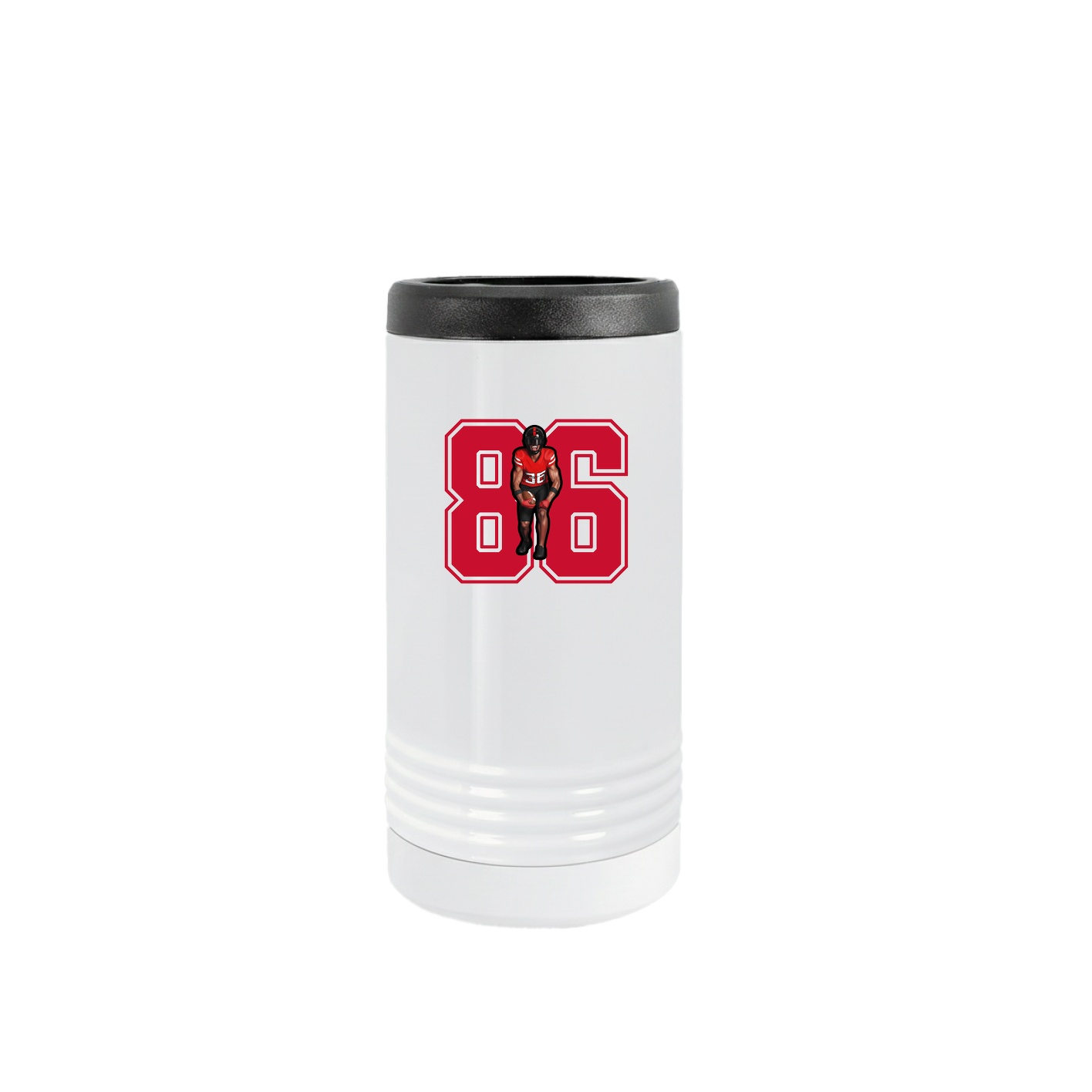 Slim Beverage Holder — Number in White