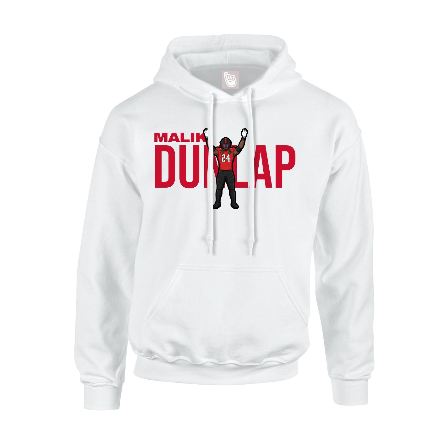 Youth Hoodie — Player Name in White