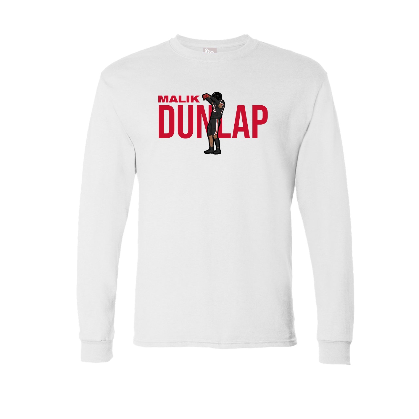 Long Sleeve Tee — Player Name in White