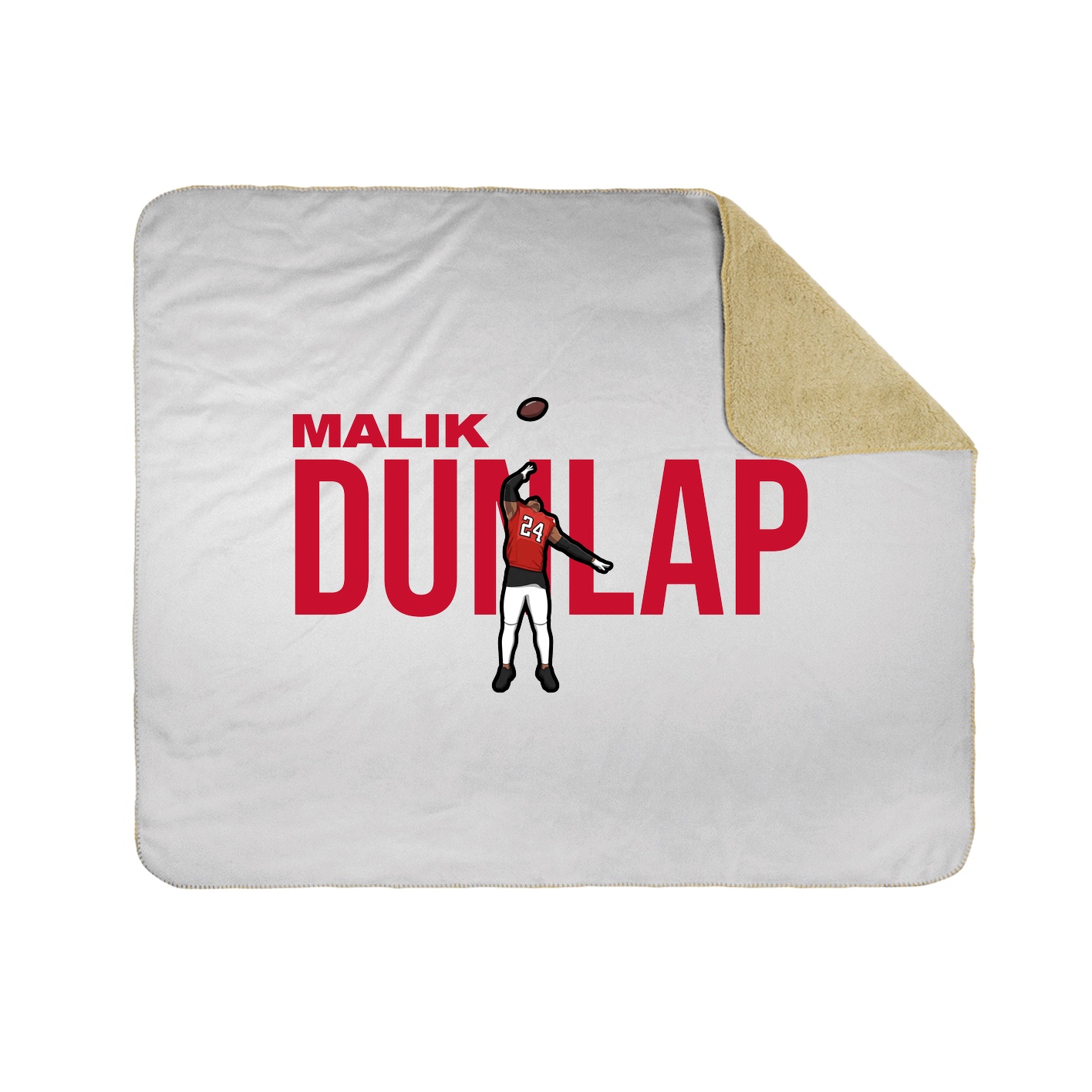 Throw Blanket — Player Name in White