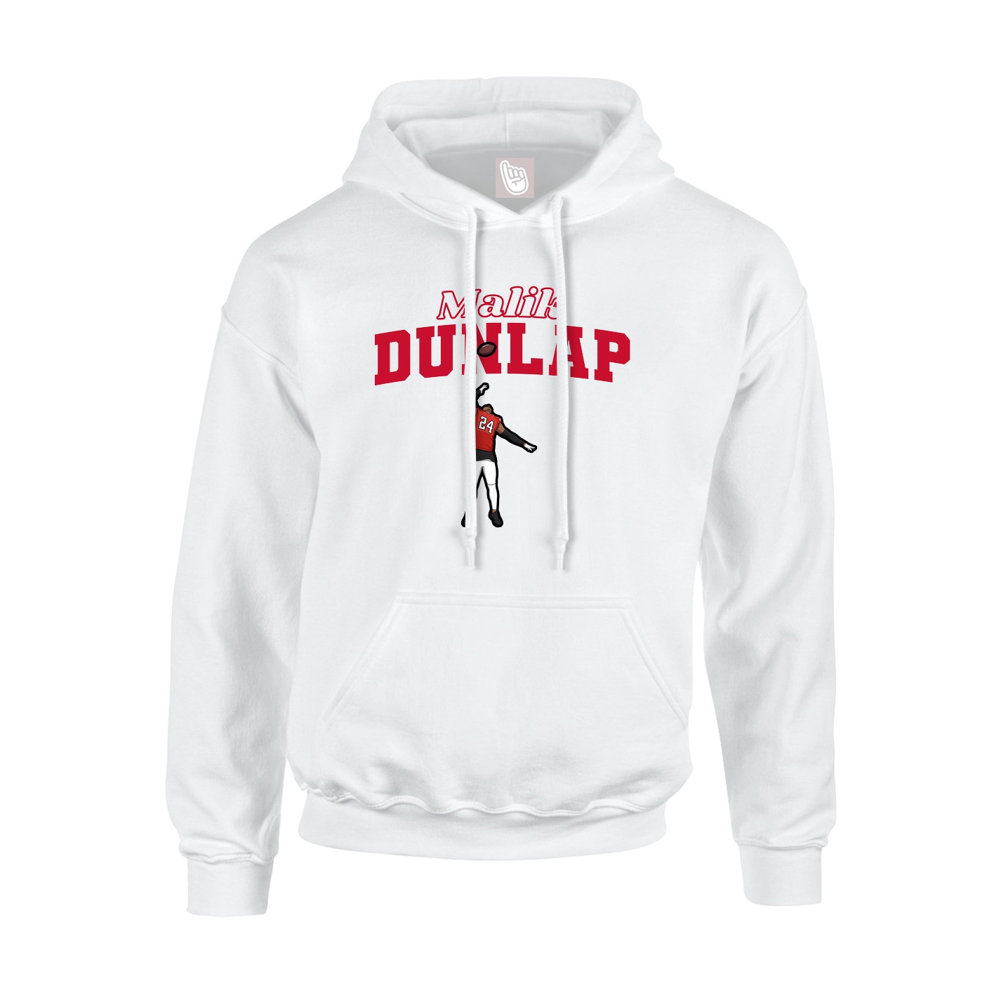 Hoodie — Name Arch in White