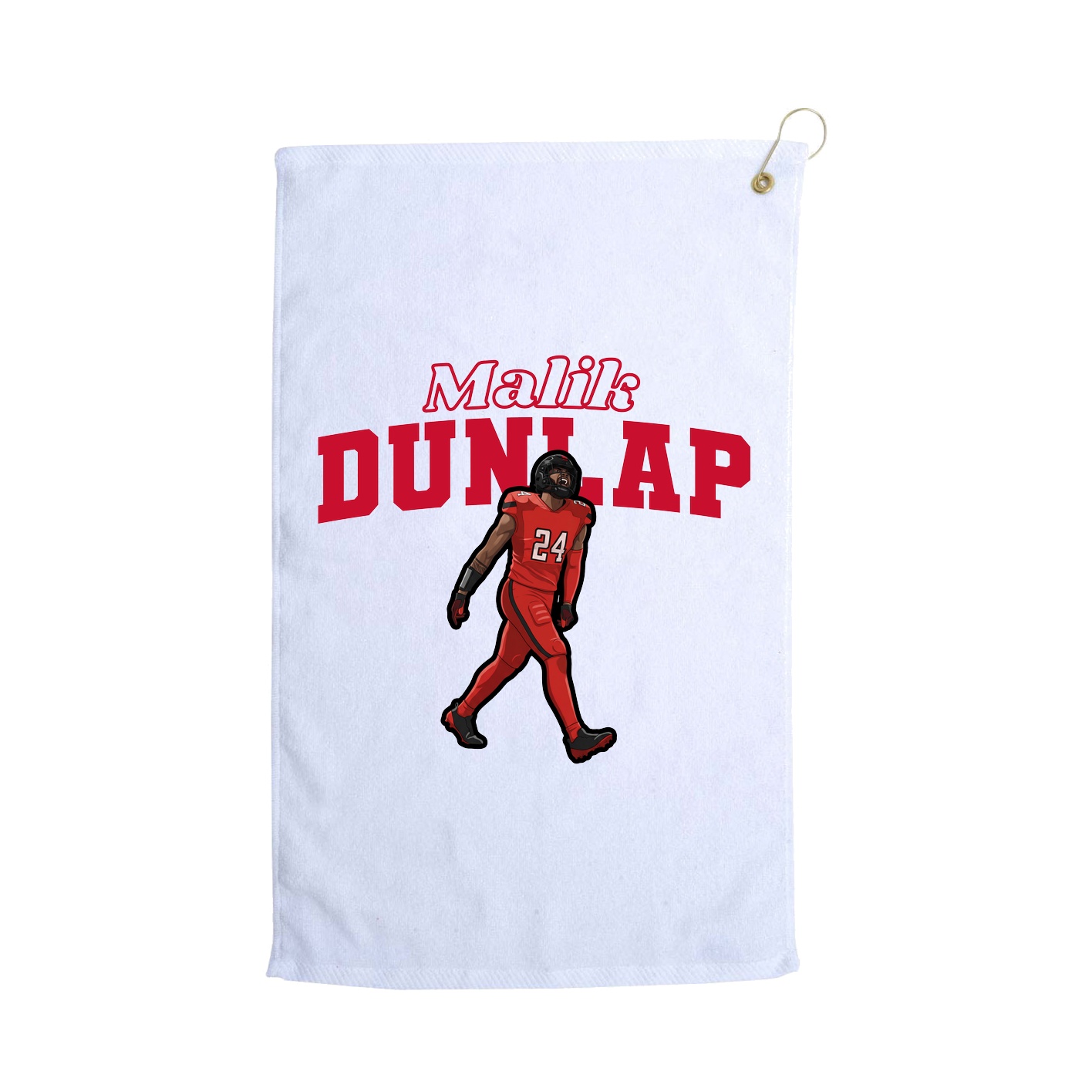 Golf Towel — Name Arch in White
