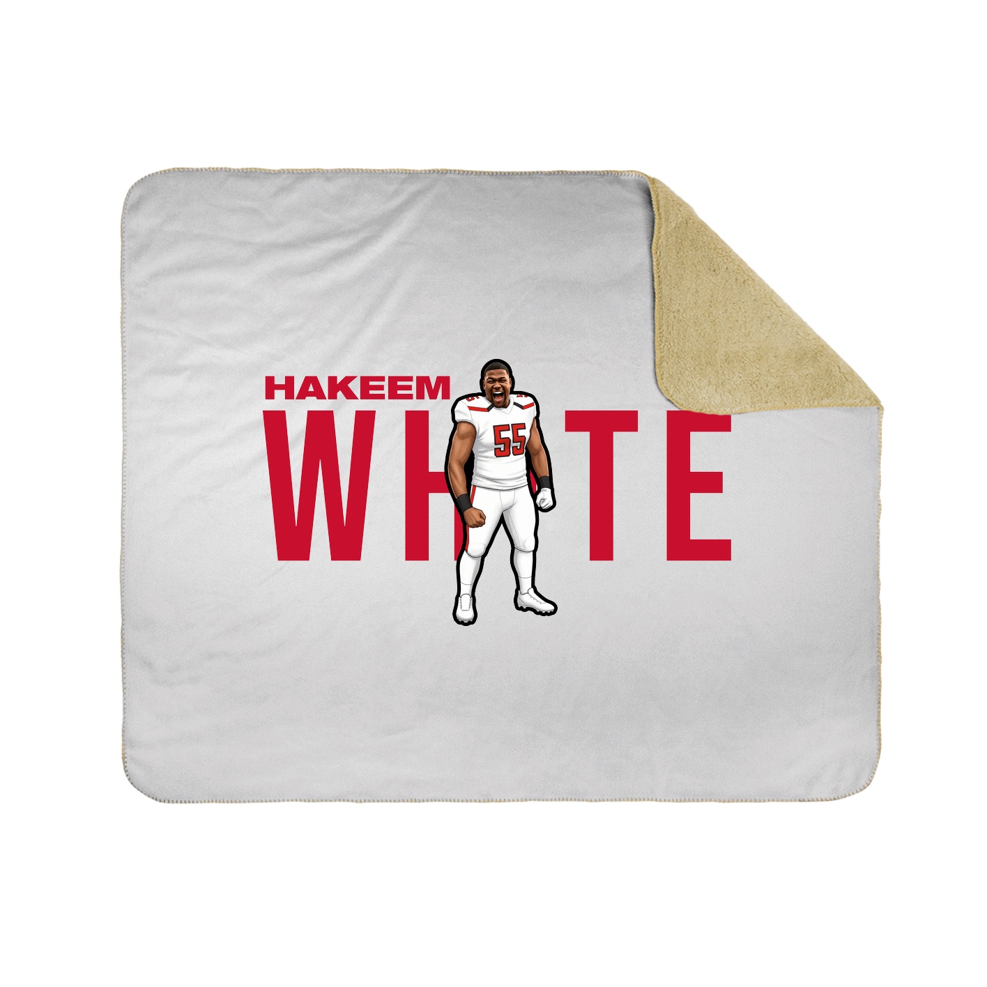 Throw Blanket — Player Name in White