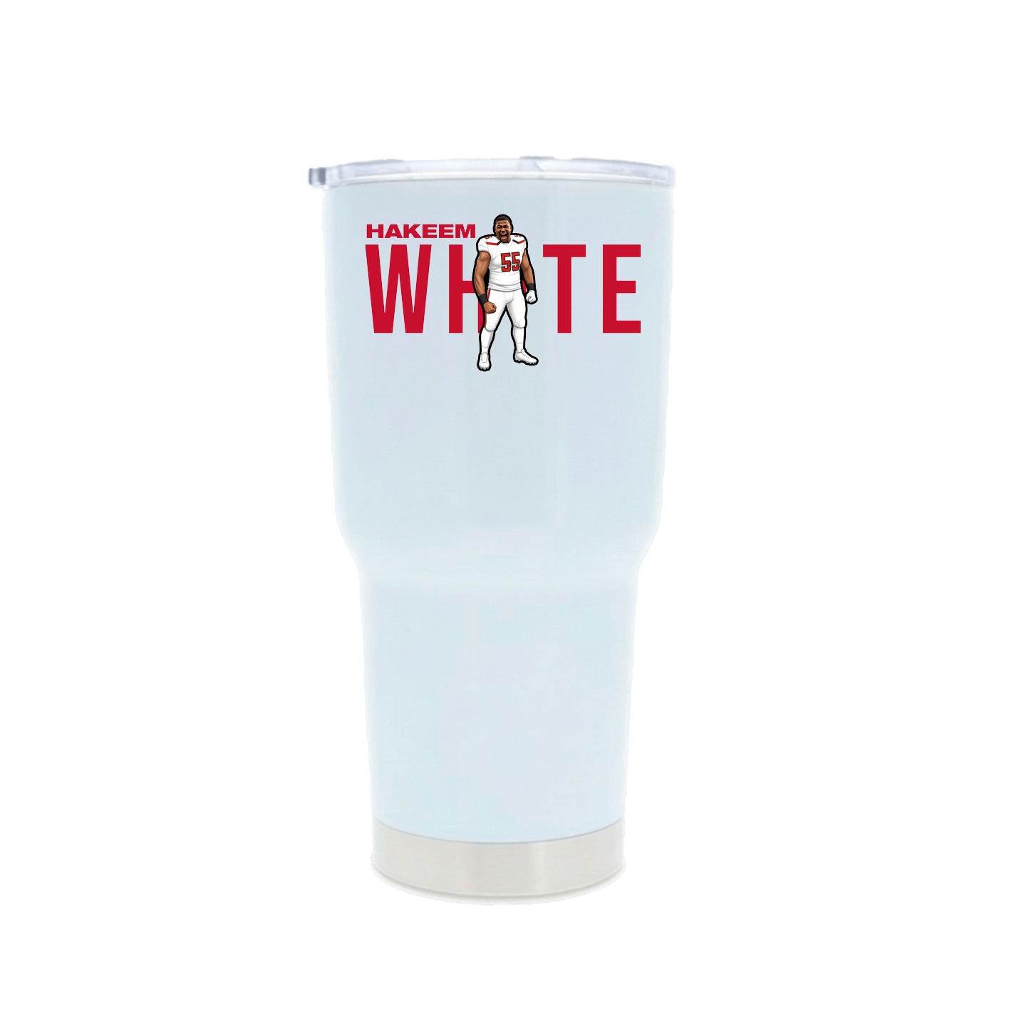 30oz Stainless Steel Tumbler — Player Name in White