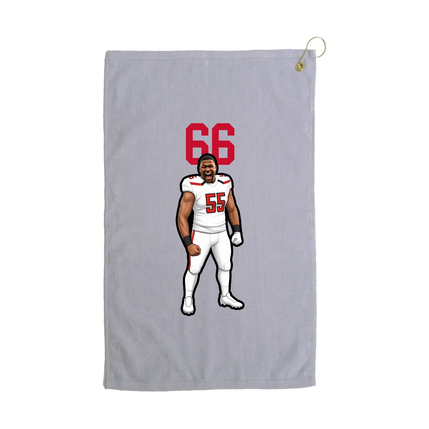 Golf Towel — Number Top in Grey