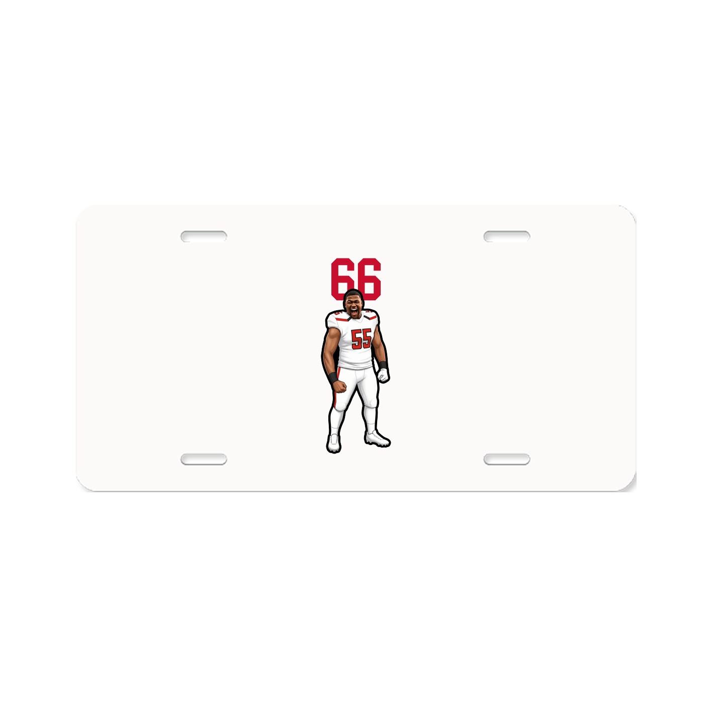 License Plate — Number Top in Classic
