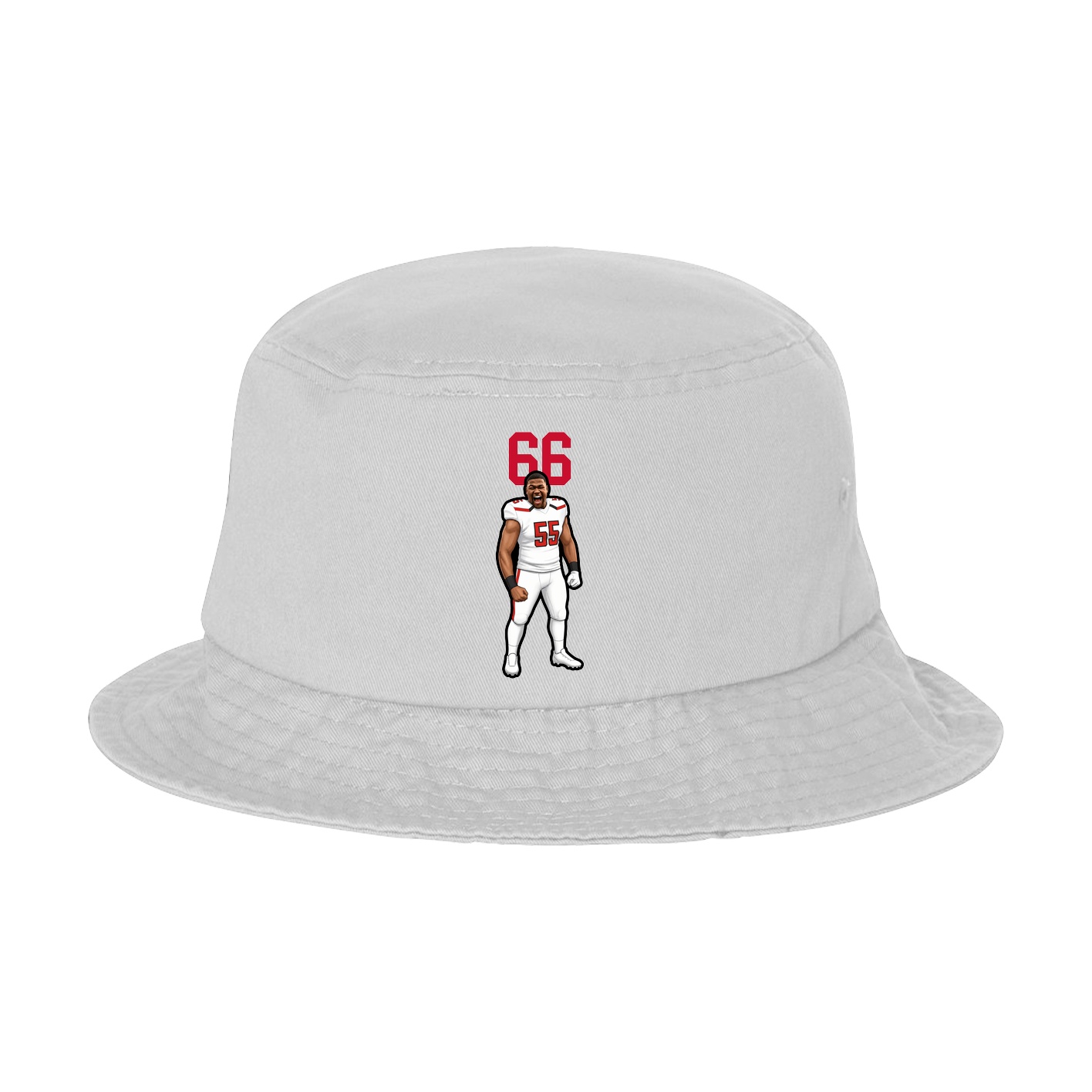 Bucket Cap — Number Top in White