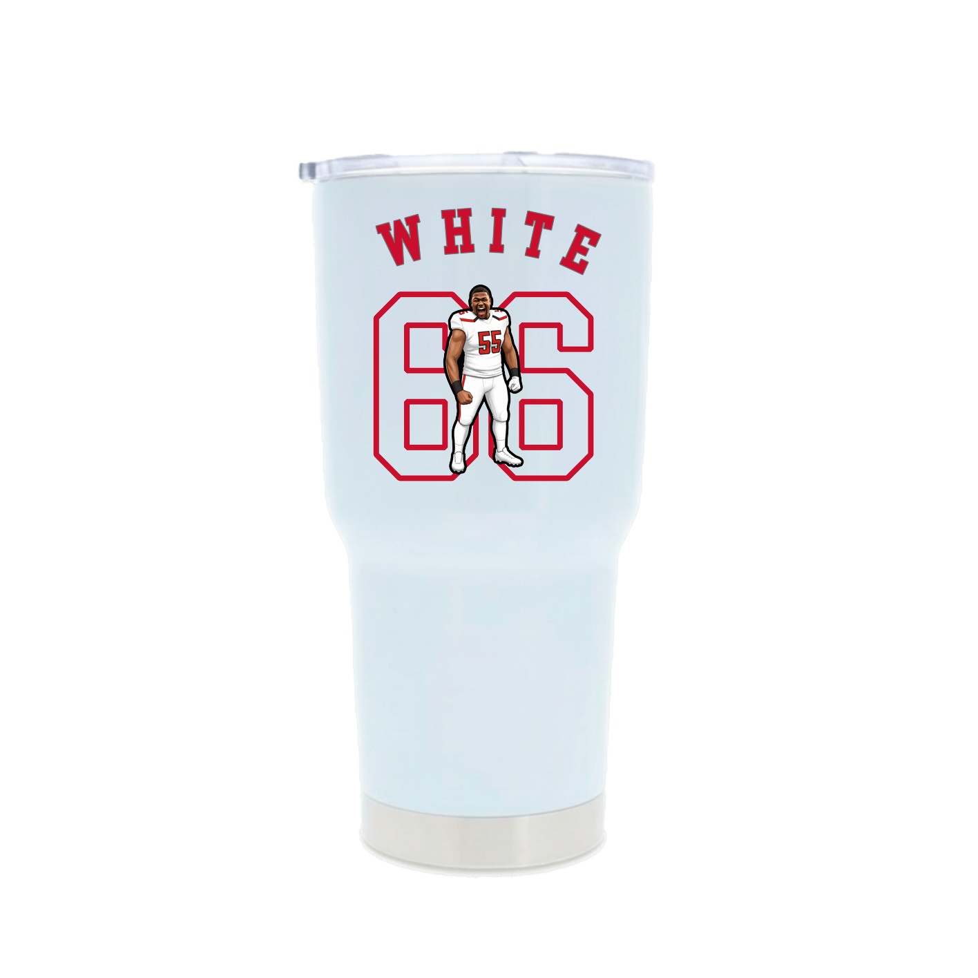 30oz Stainless Steel Tumbler — Shirsey Arch in White