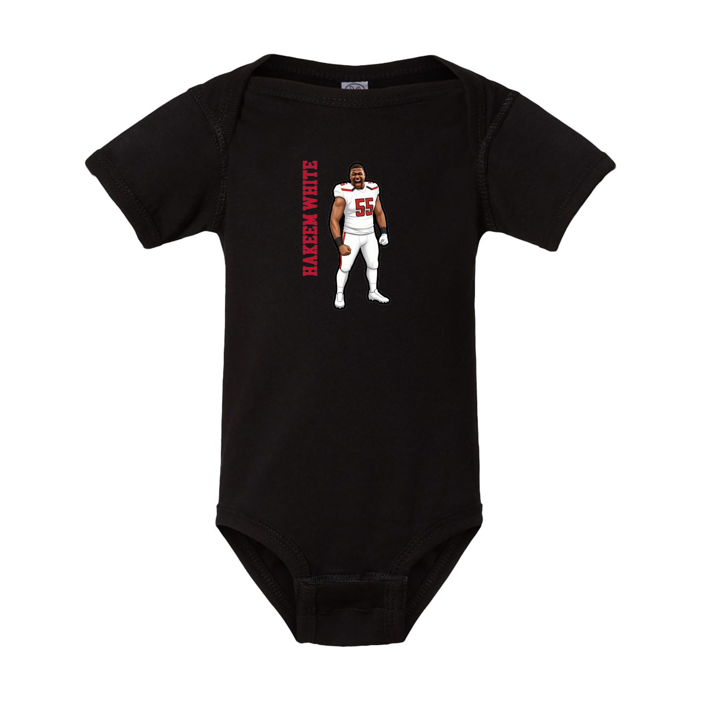 Baby Onesie — Name Vertical in Black