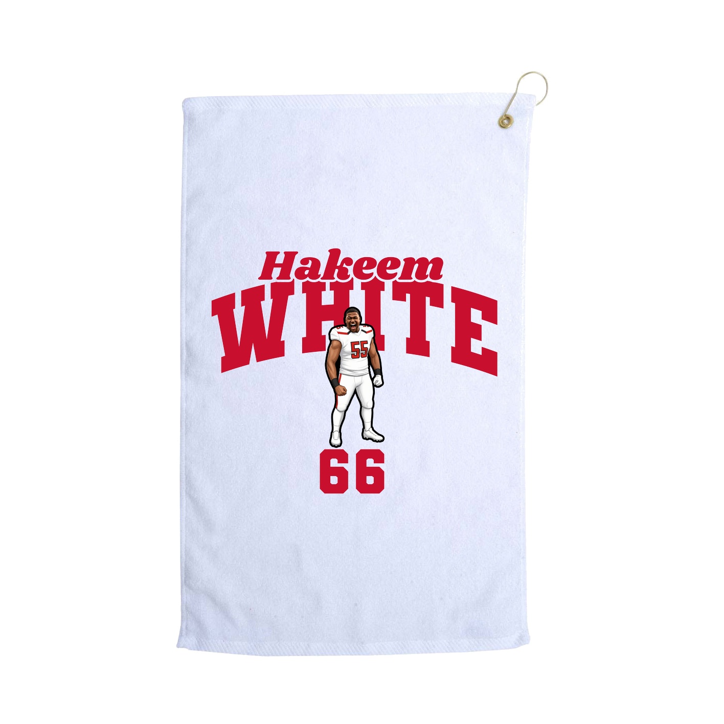 Golf Towel — Signature Arch in White