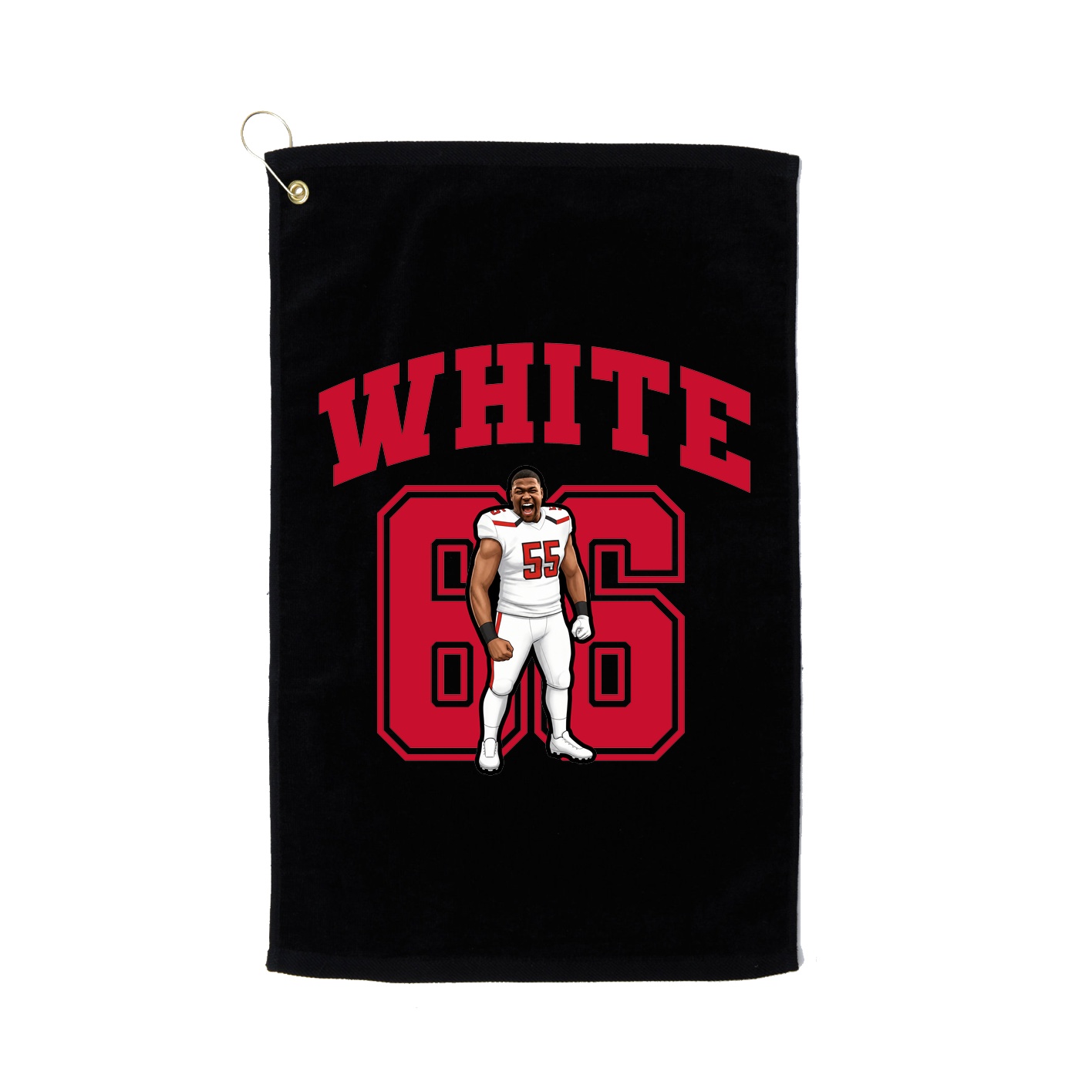 Golf Towel — Number in Black