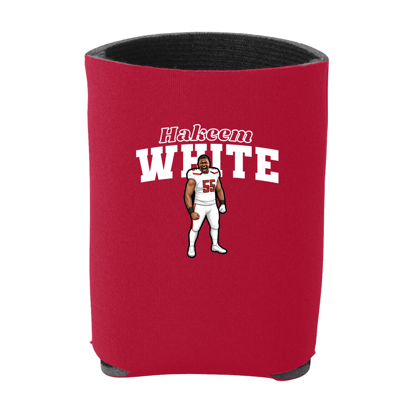 Can Holder — Name Arch in Red