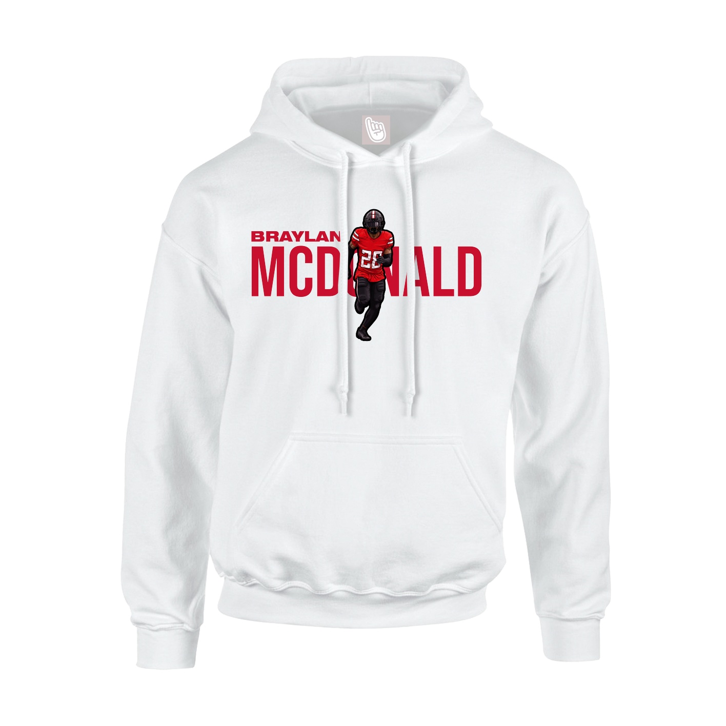Hoodie — Player Name in White