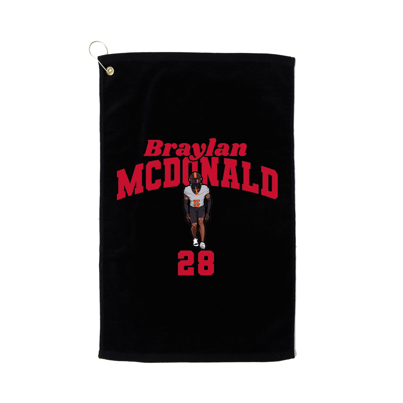 Golf Towel — Signature Arch in Black