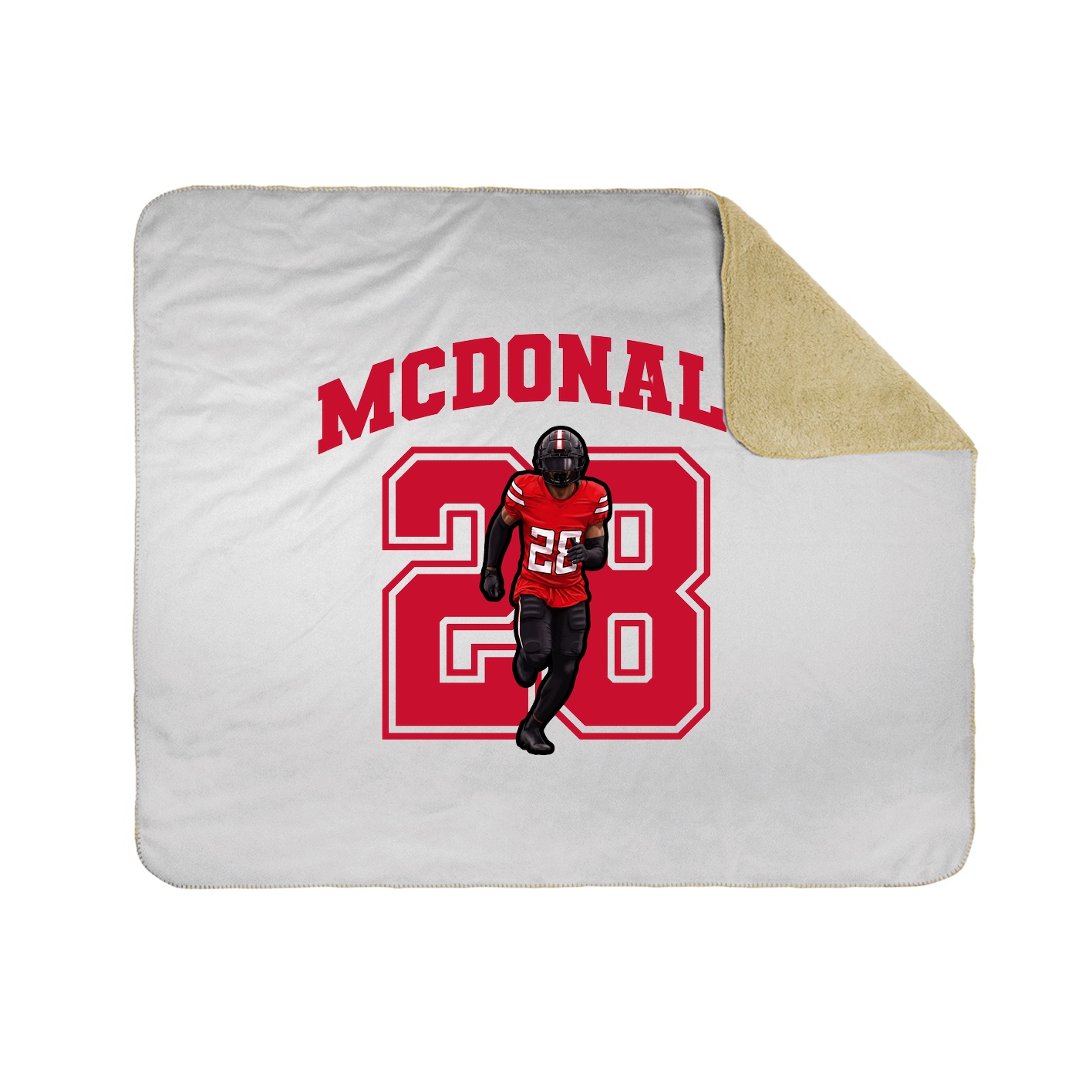 Throw Blanket — Number in White