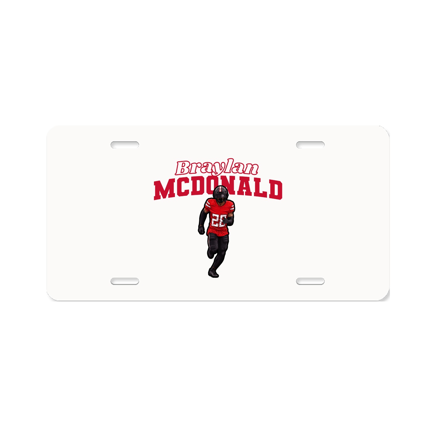 License Plate — Name Arch in Classic
