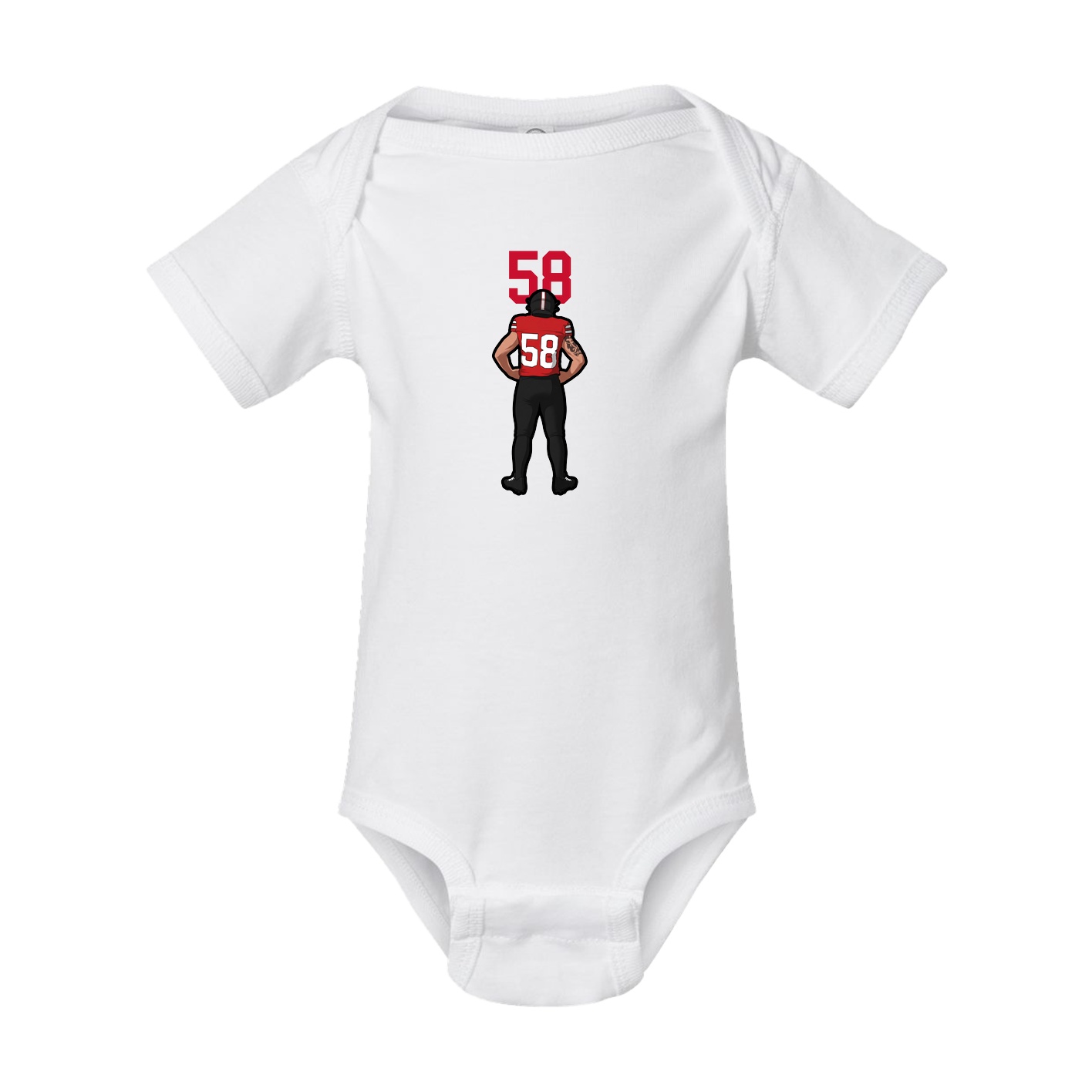 Baby Onesie — Number Top in White