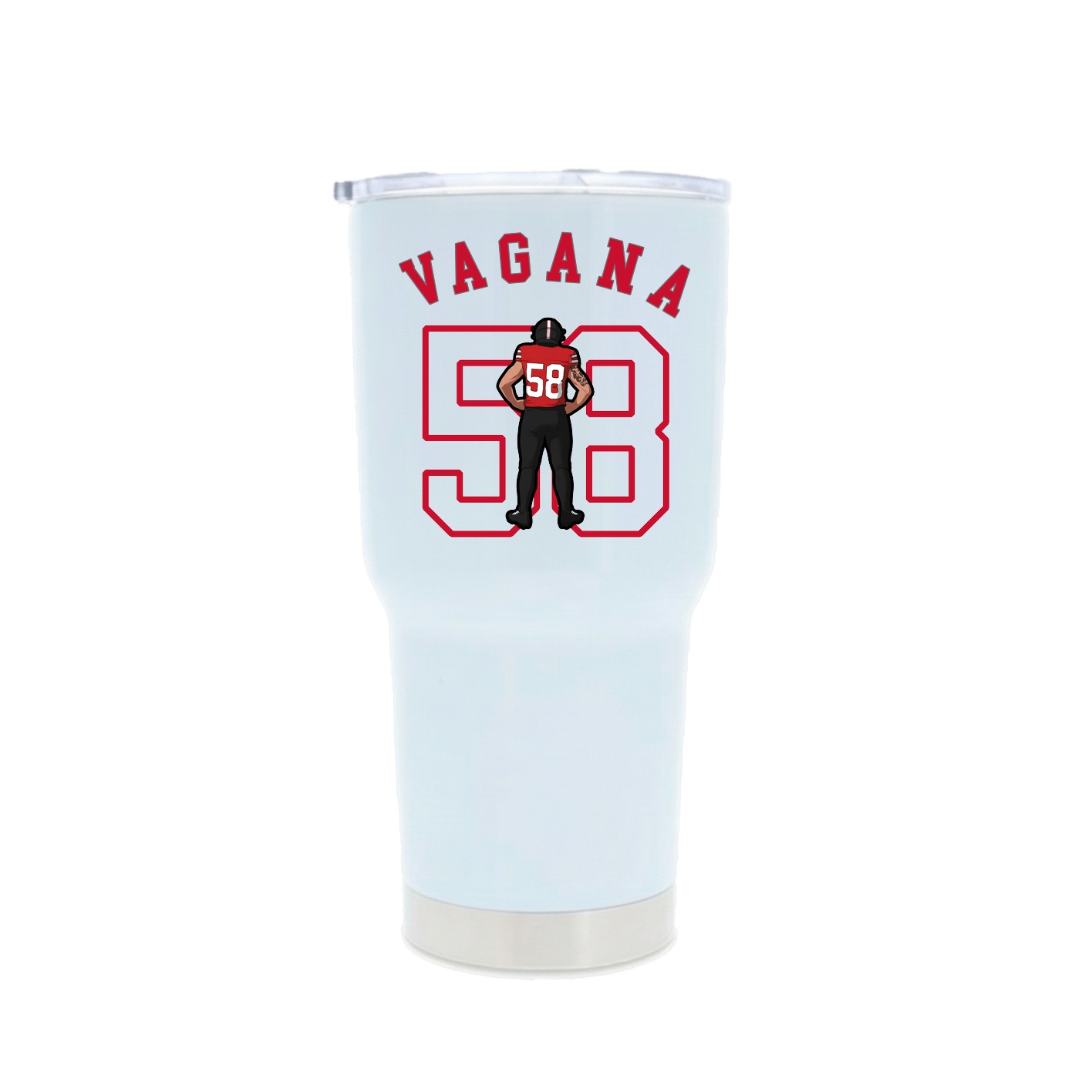 30oz Stainless Steel Tumbler — Shirsey Arch in White