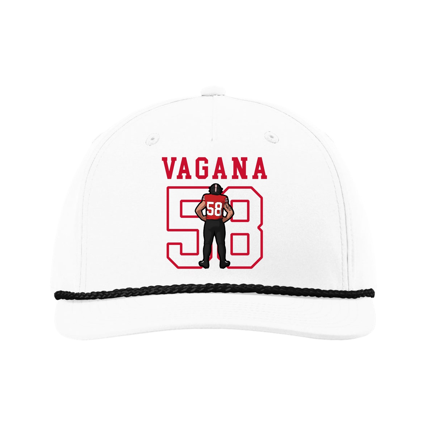 Five-Panel Classic Rope Cap — Shirsey in White