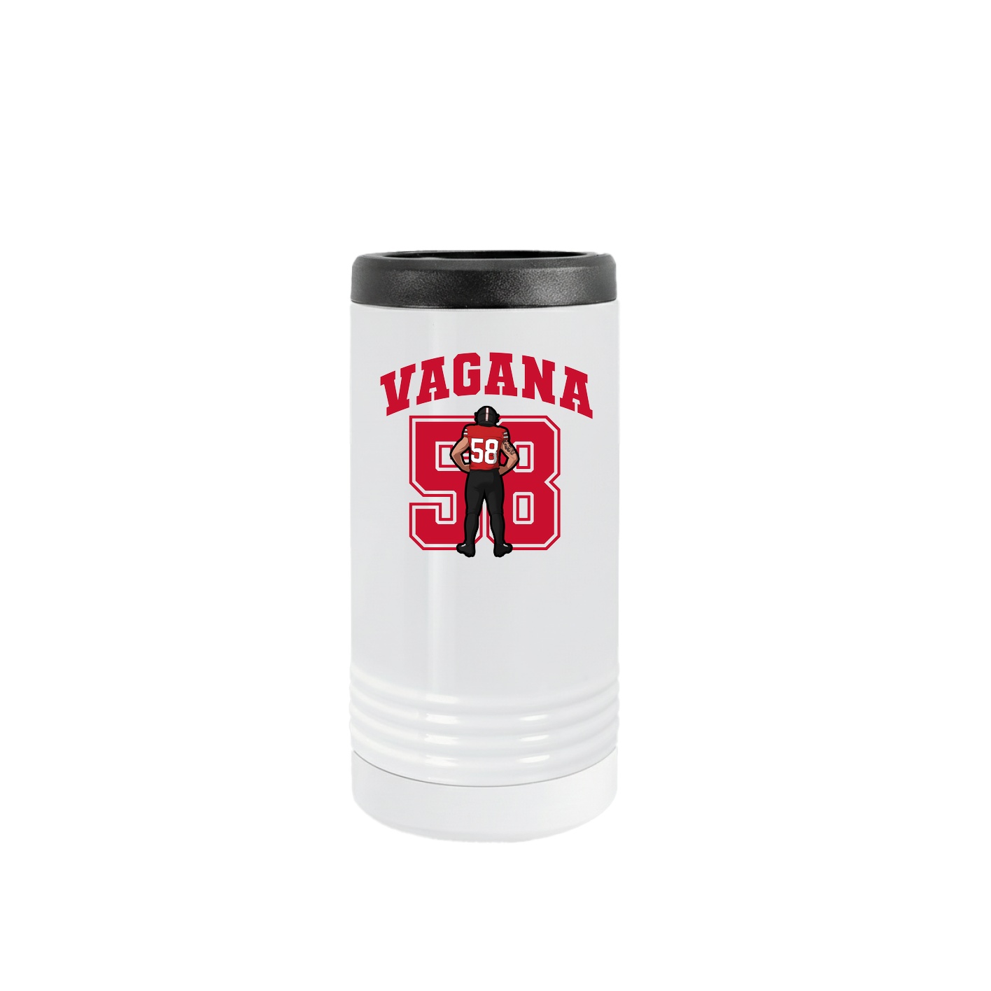 Slim Beverage Holder — Number in White