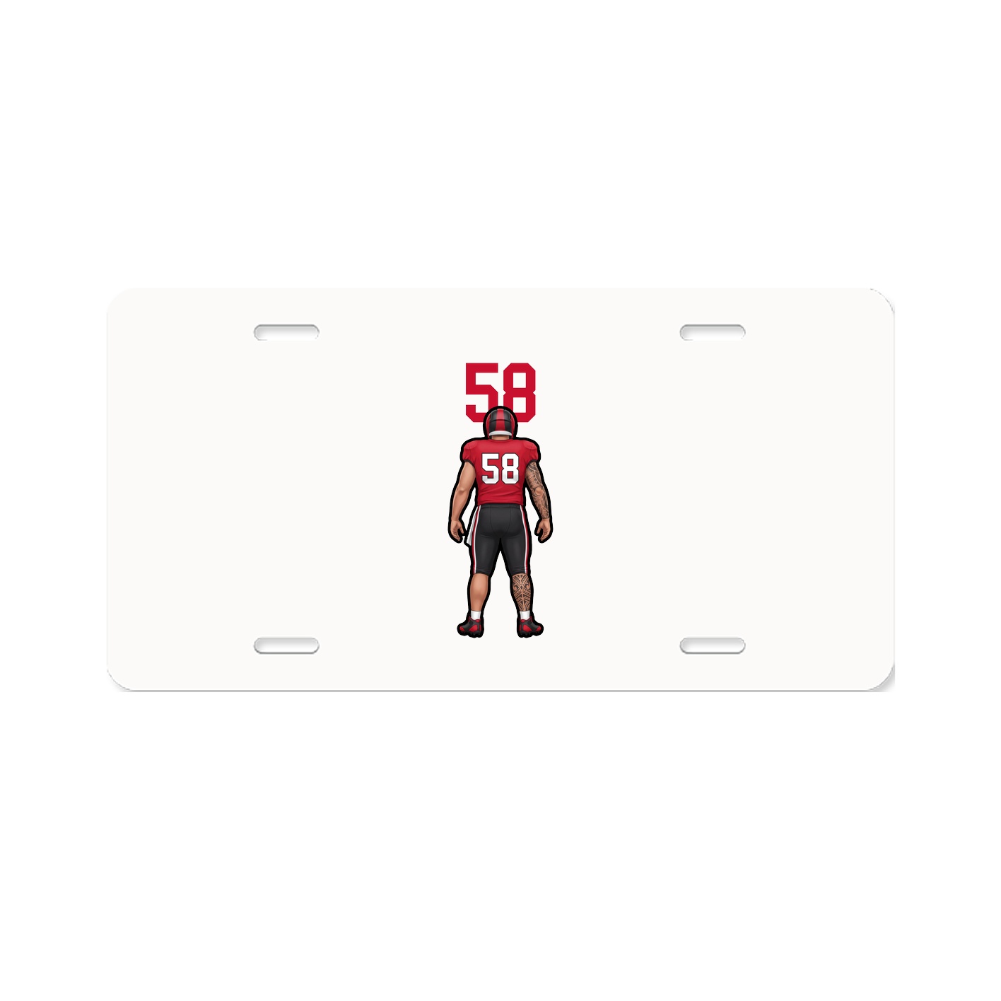 License Plate — Number Top in Classic