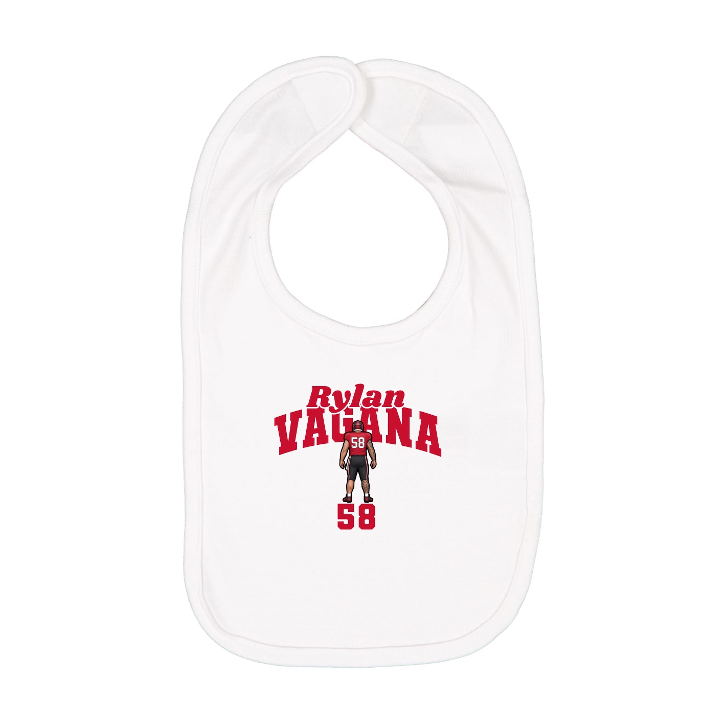 Infant Bib — Signature Arch in White