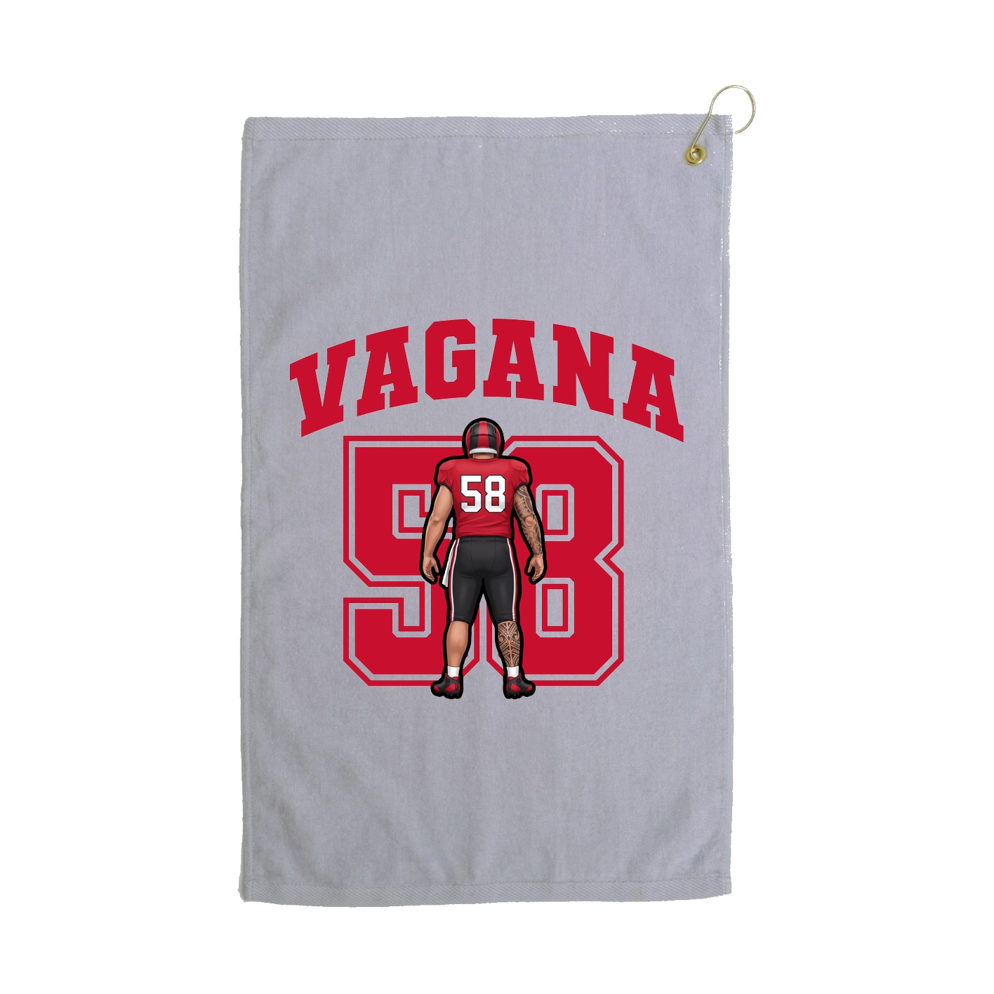 Golf Towel — Number in Grey