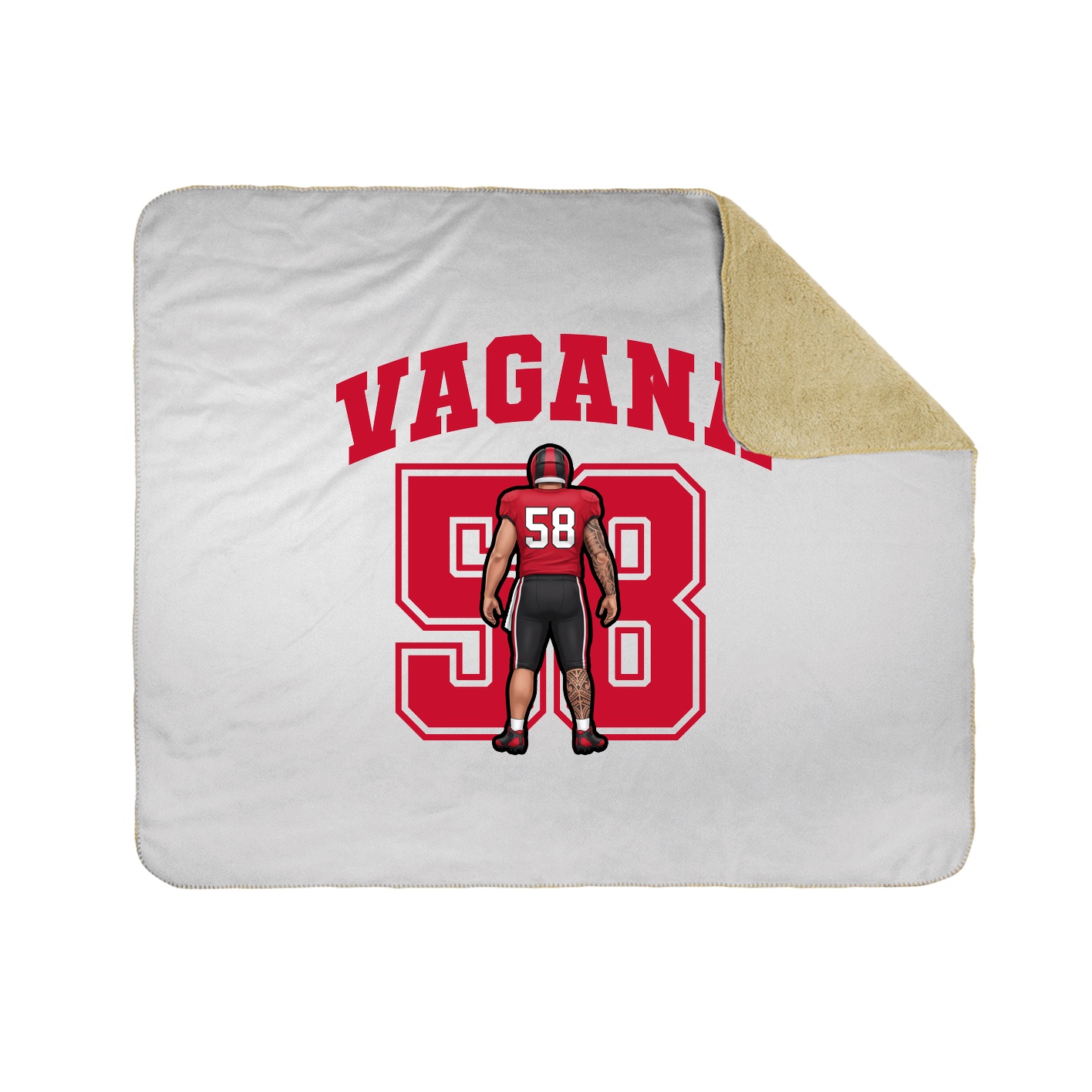 Throw Blanket — Number in White