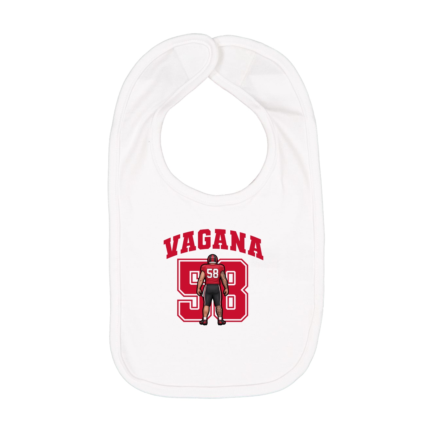Infant Bib — Number in White