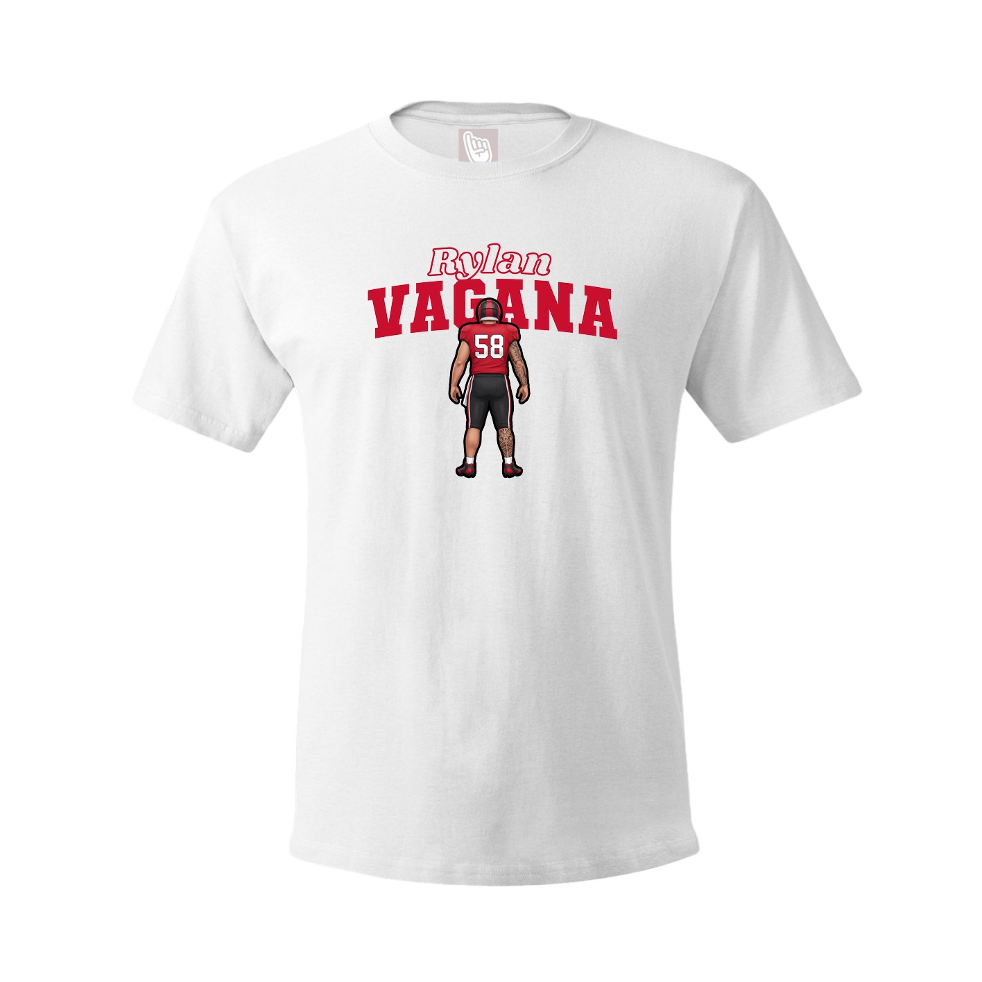 Youth Tee — Name Arch in White