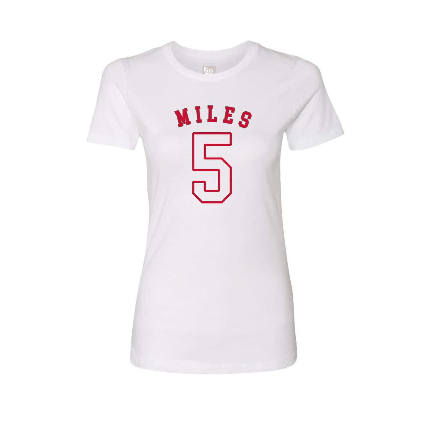 Fitted Women's Tee — Shirsey Arch in White
