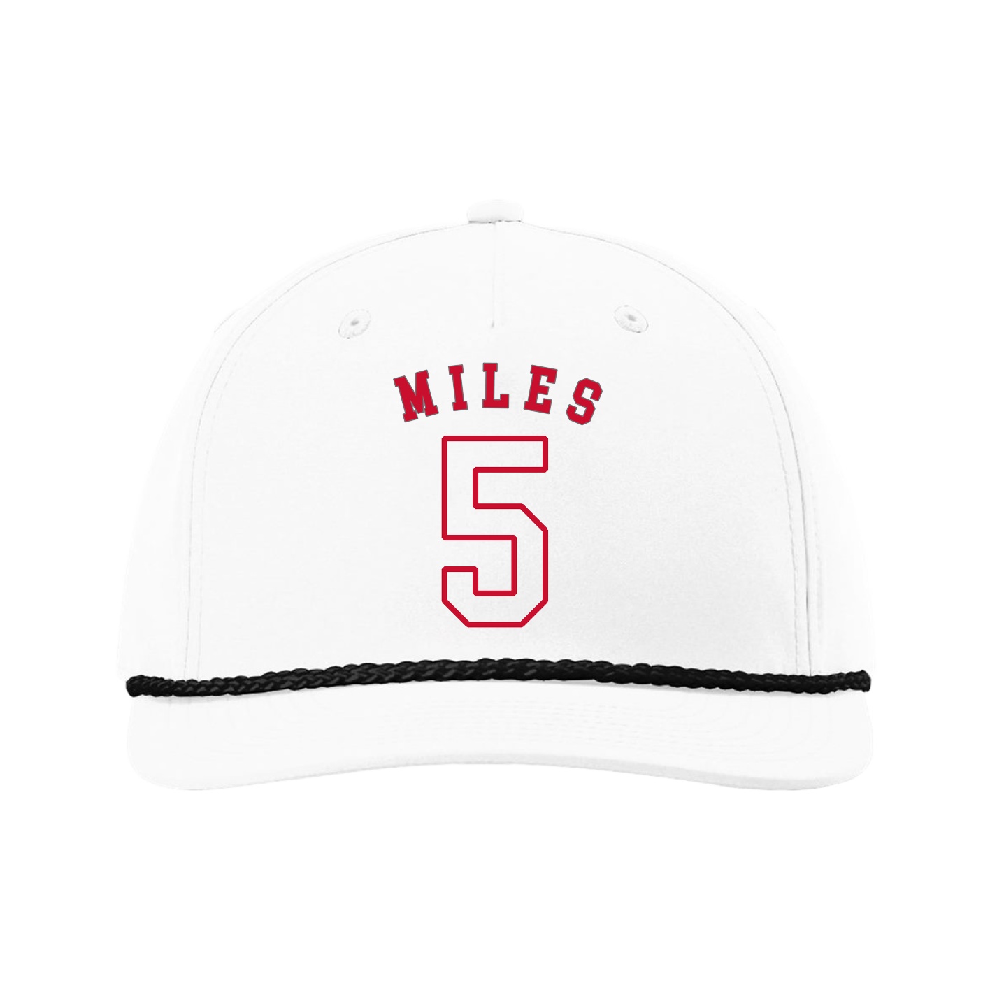 Five-Panel Classic Rope Cap — Shirsey Arch in White