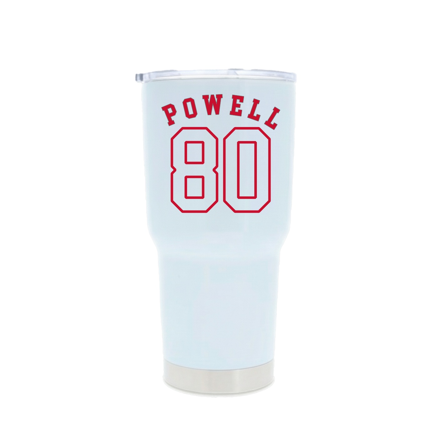 30oz Stainless Steel Tumbler — Shirsey Arch in White
