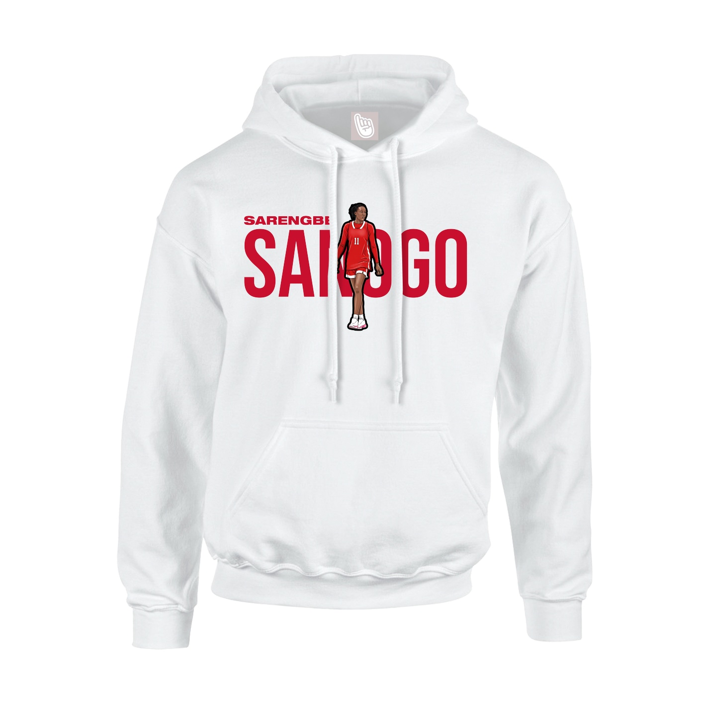 Youth Hoodie — Player Name in White