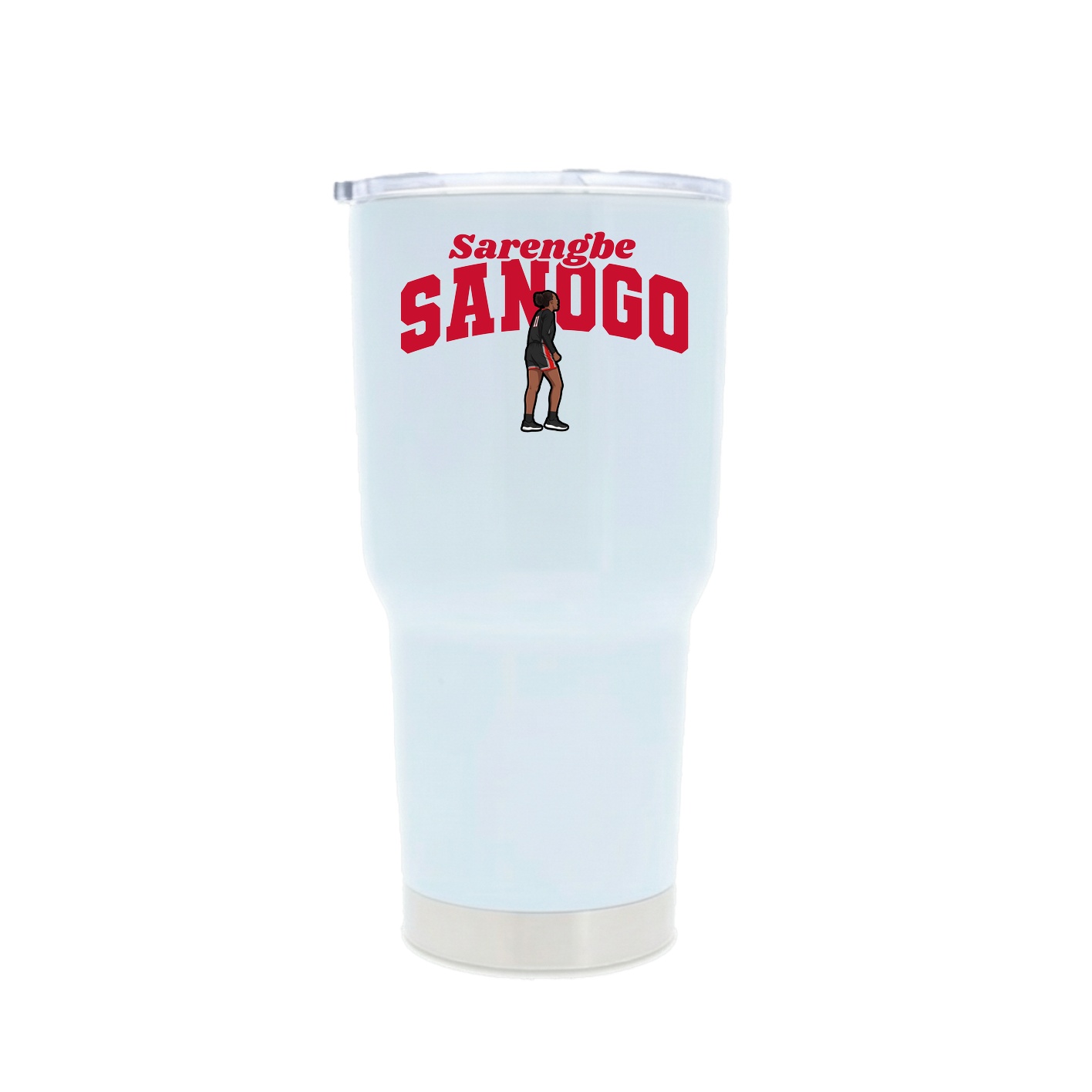 30oz Stainless Steel Tumbler — Signature Arch in White