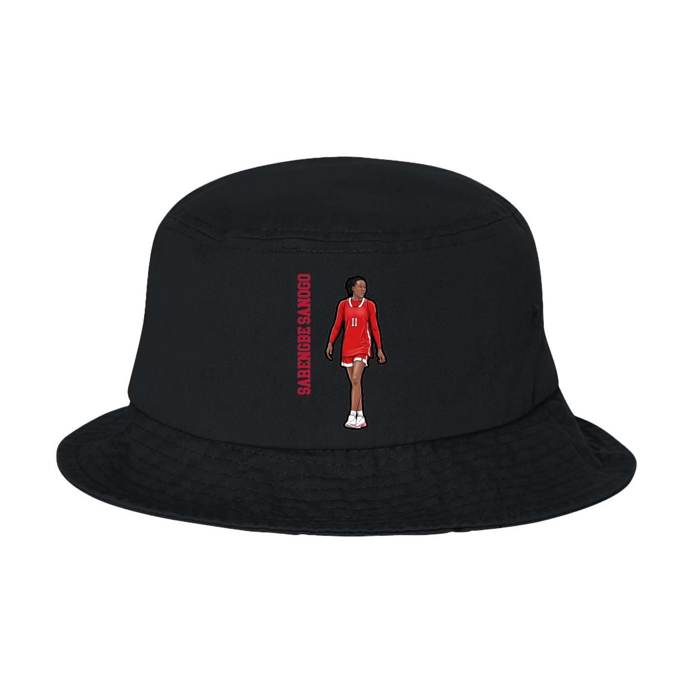 Bucket Cap — Name Vertical in Black