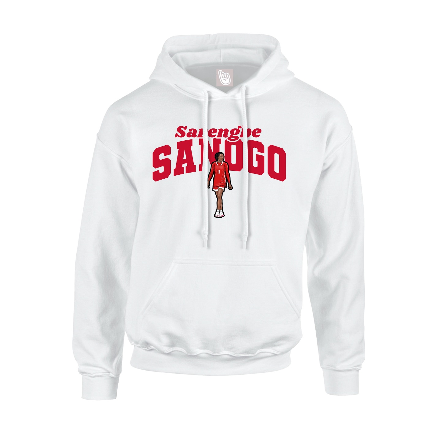 Hoodie — Signature Arch in White