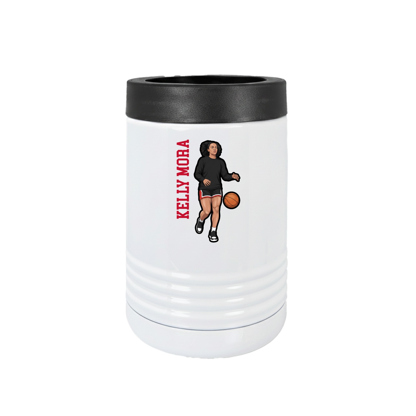 Beverage Holder — Name Vertical in White