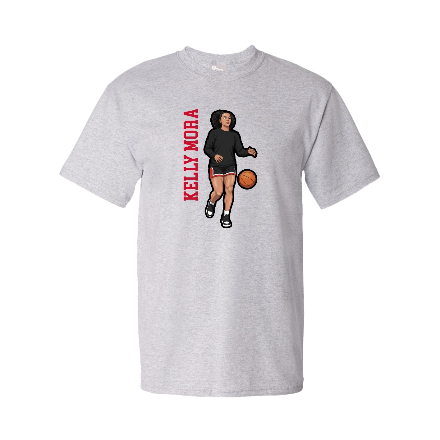 Youth Tee — Name Vertical in Grey