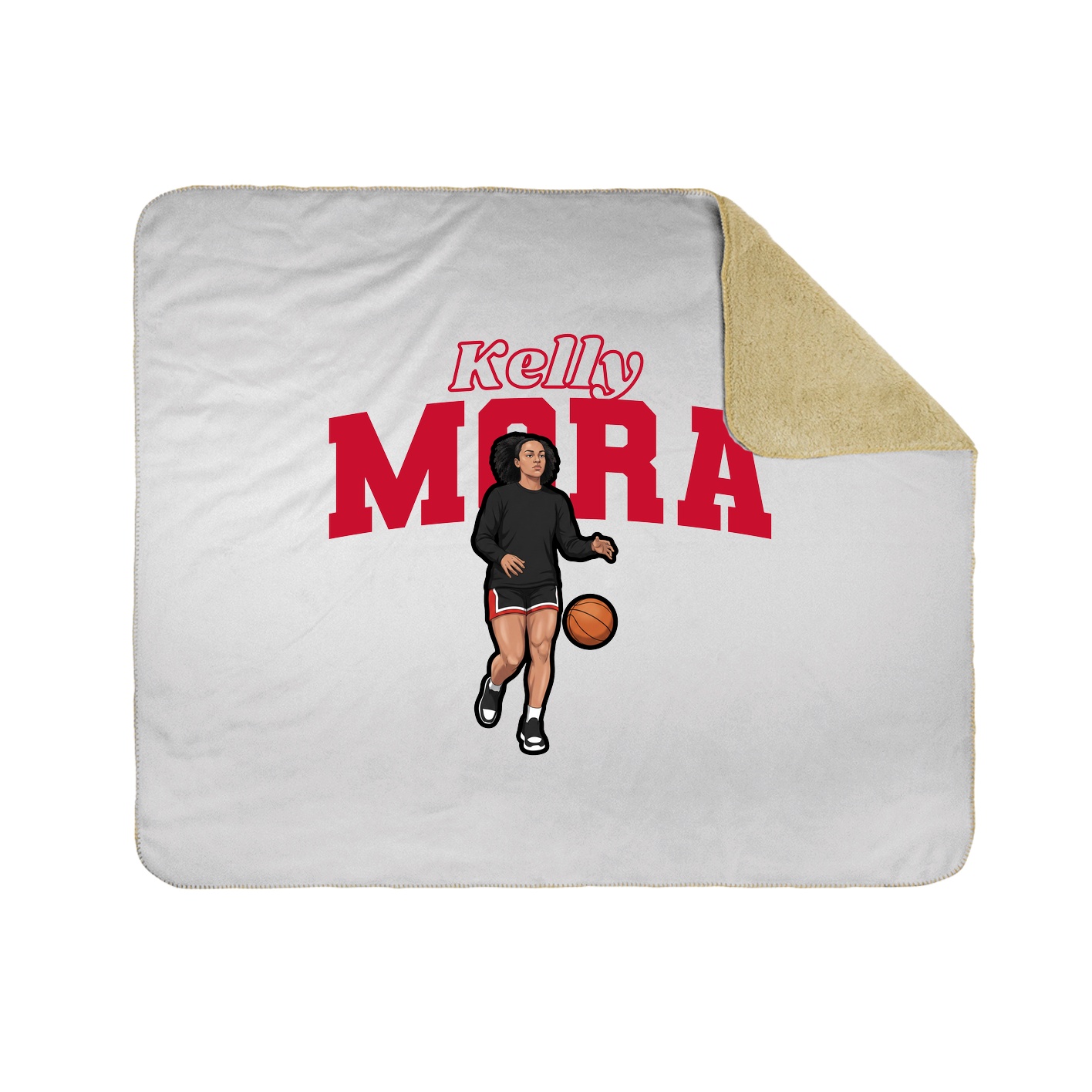 Throw Blanket — Name Arch in White